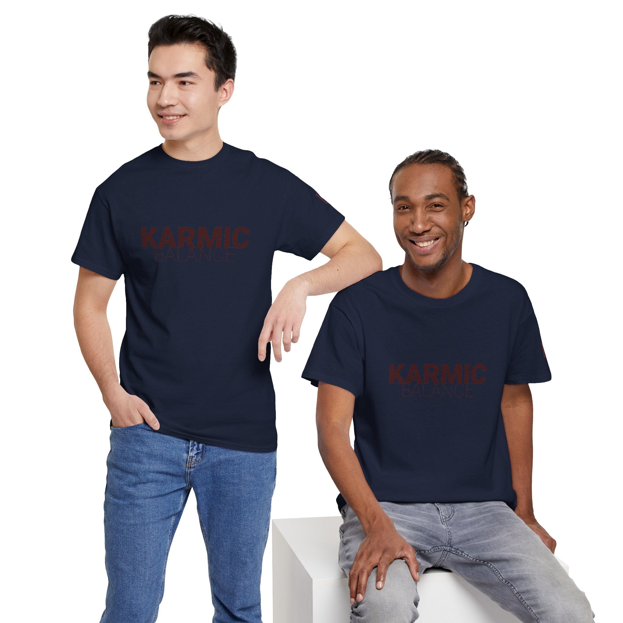 KARMIC Balance Tee — Minimalist Spiritual Graphic T-Shirt