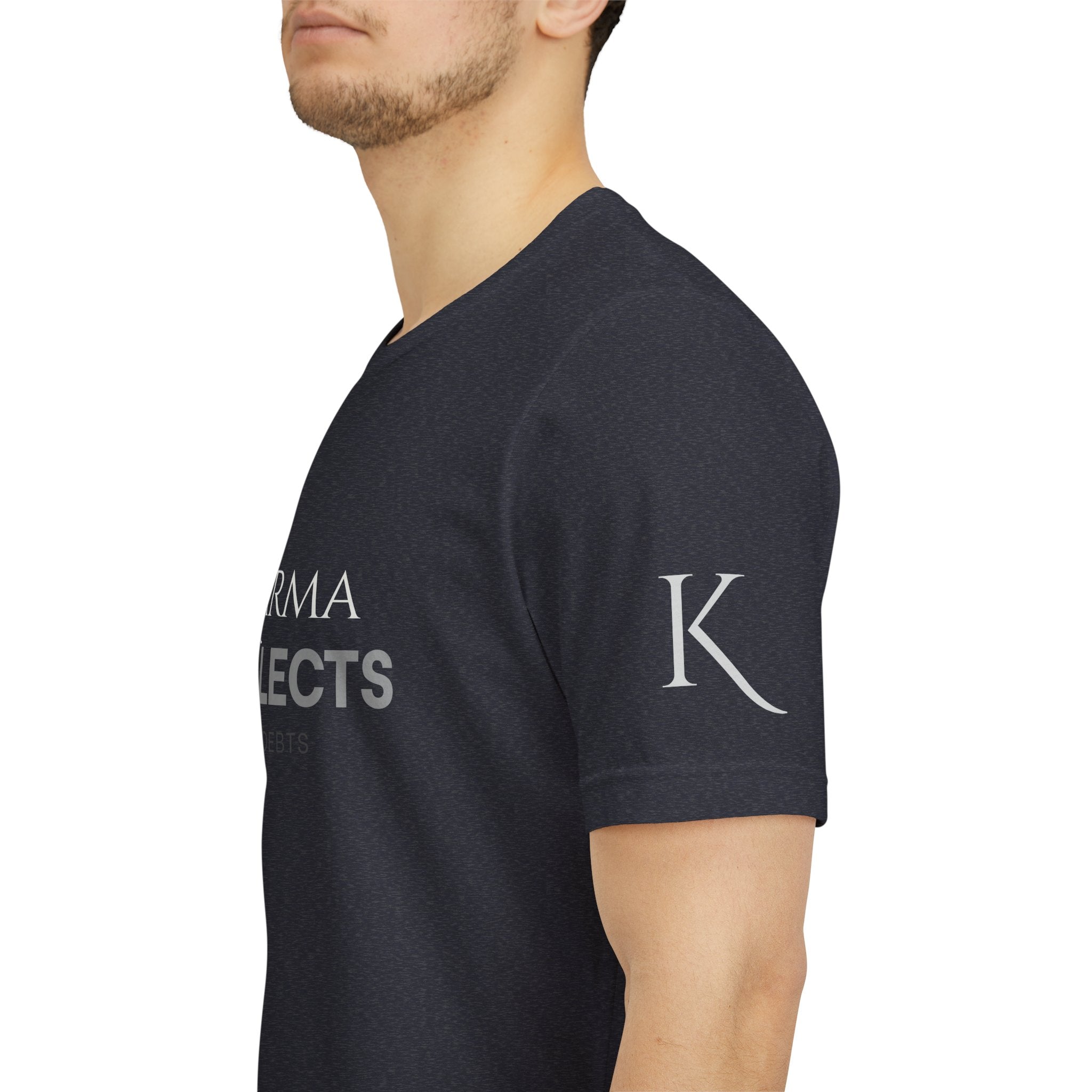 "Karma Collects All Debts" Unisex Tee — Karmarama Graphic T-Shirt