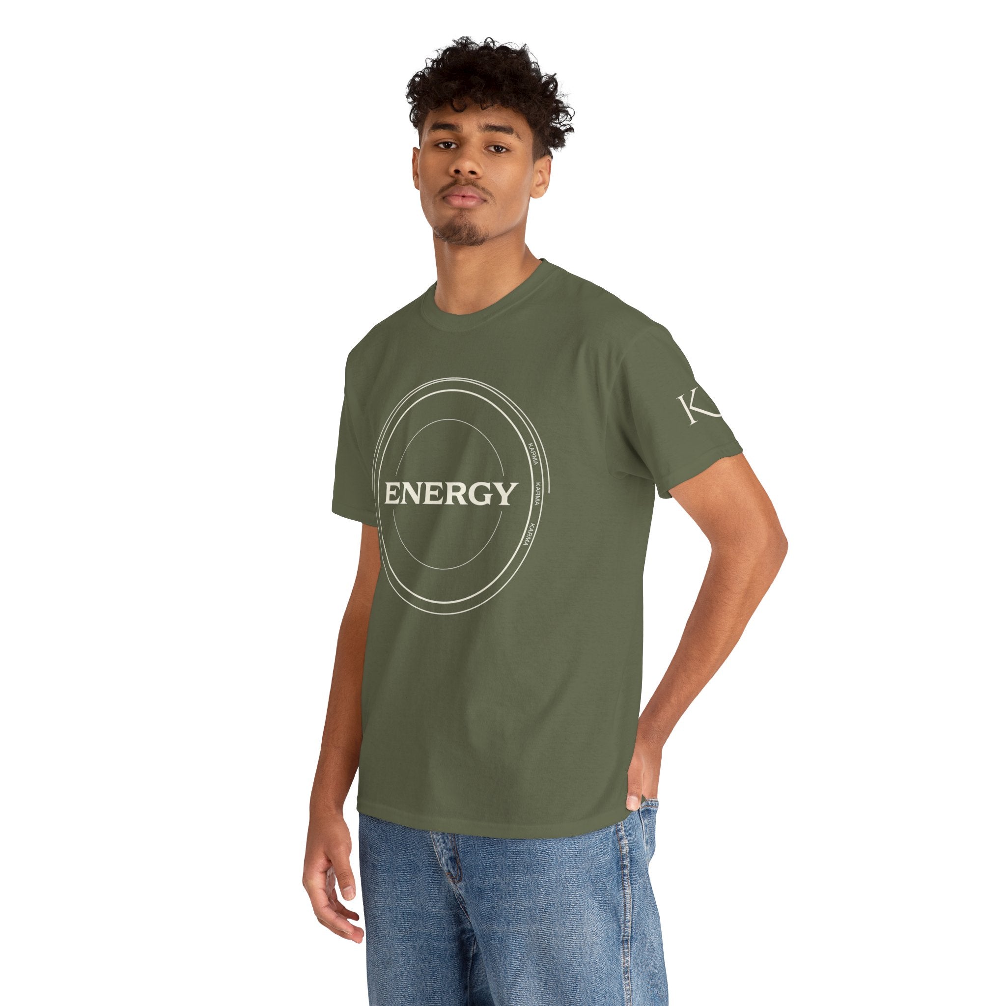 Karmarama 'Karma' Quote "ENERGY RETURNS" Unisex T-Shirt — Inspirational Graphic Tee
