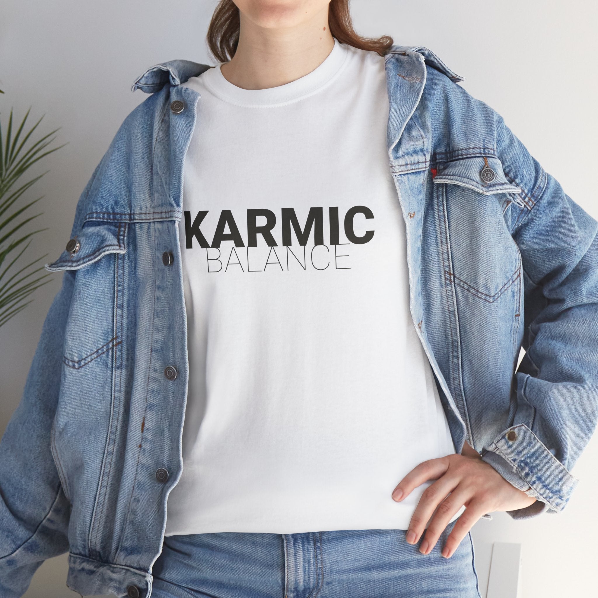 KARMIC Balance Tee — Minimalist Spiritual Graphic T-Shirt