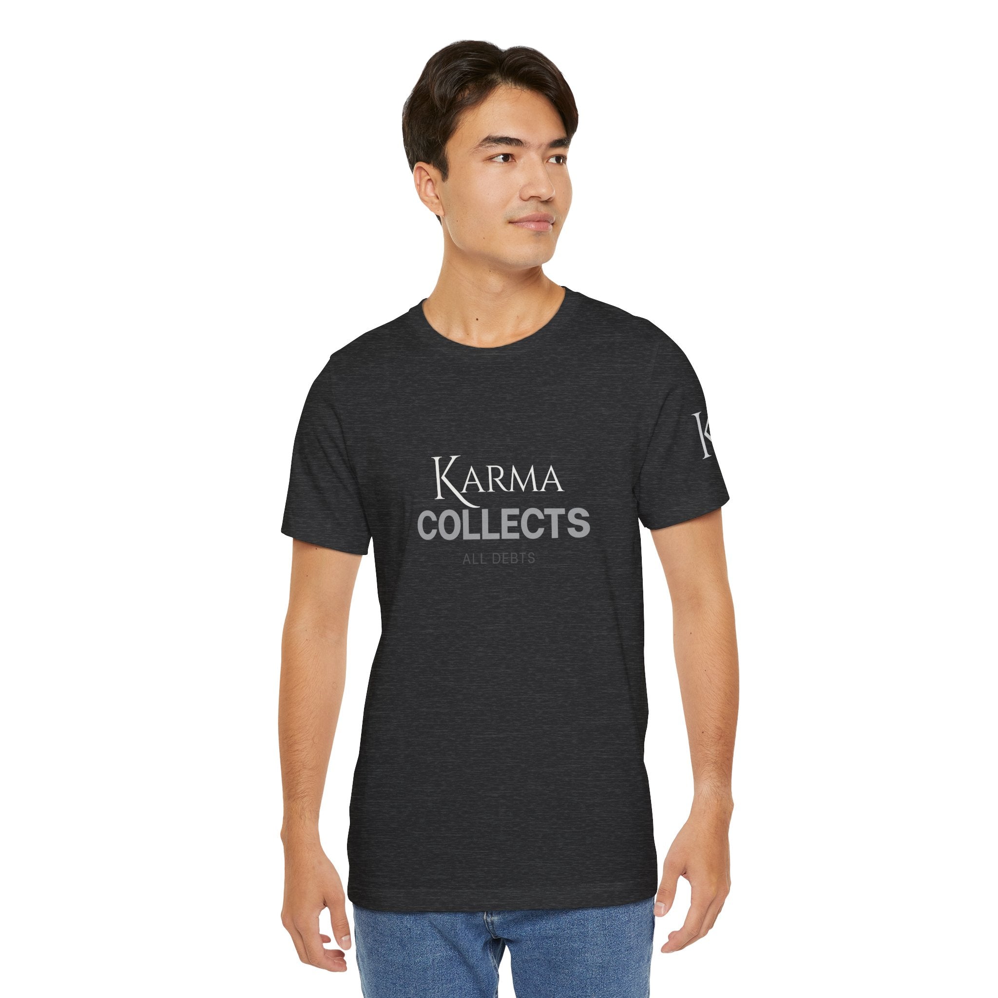 "Karma Collects All Debts" Unisex Tee — Karmarama Graphic T-Shirt