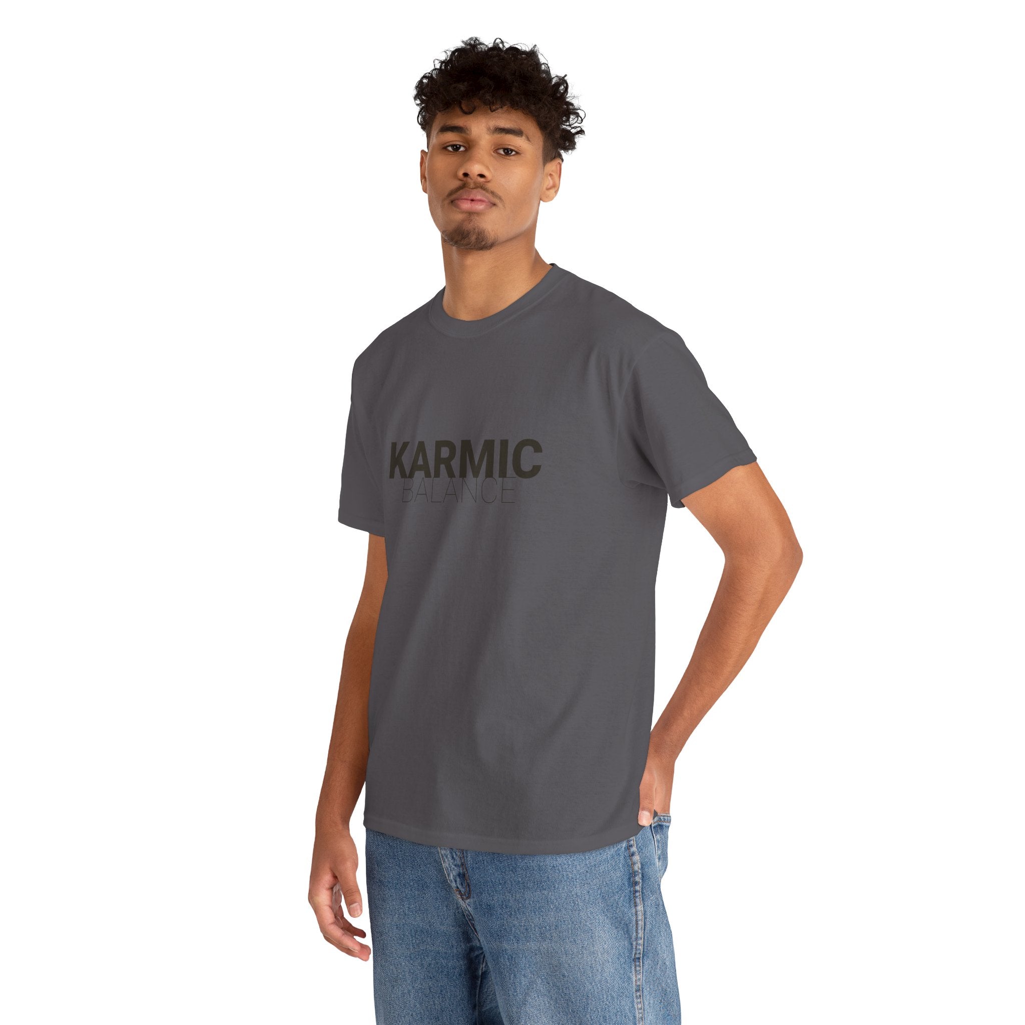 KARMIC Balance Tee — Minimalist Spiritual Graphic T-Shirt