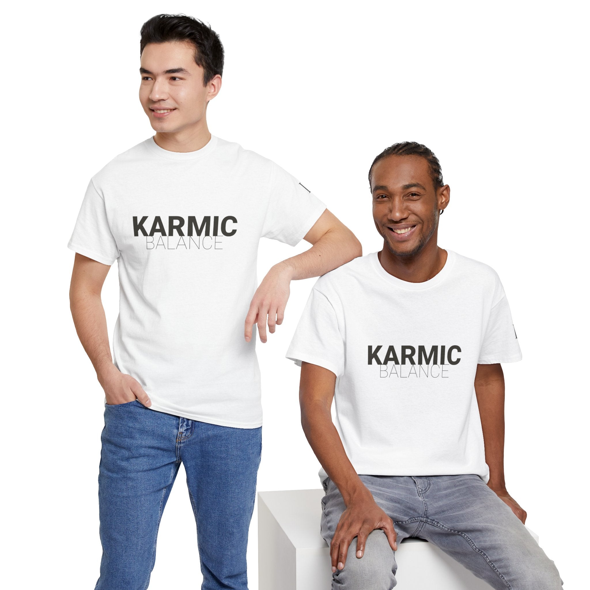 KARMIC Balance Tee — Minimalist Spiritual Graphic T-Shirt