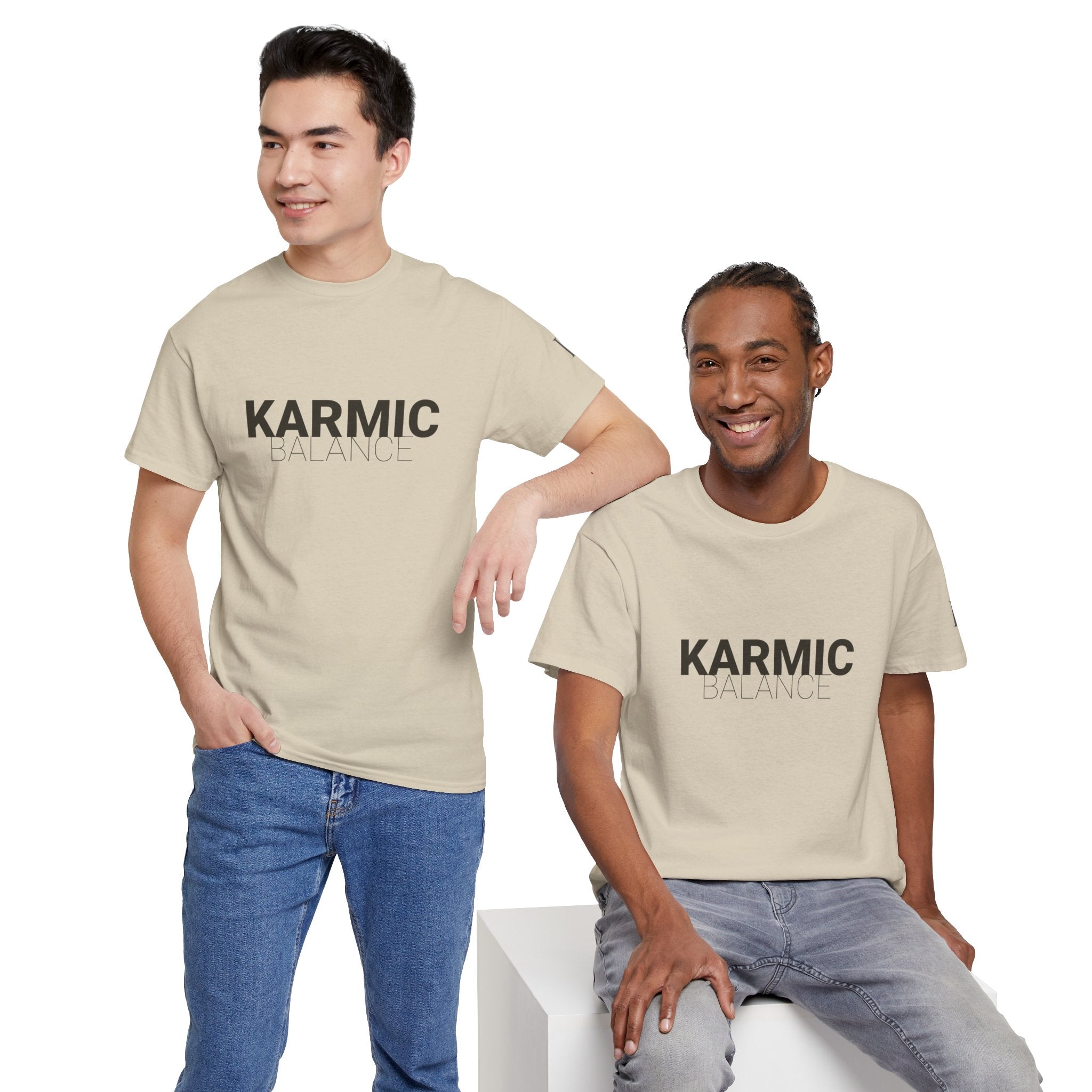 KARMIC Balance Tee — Minimalist Spiritual Graphic T-Shirt