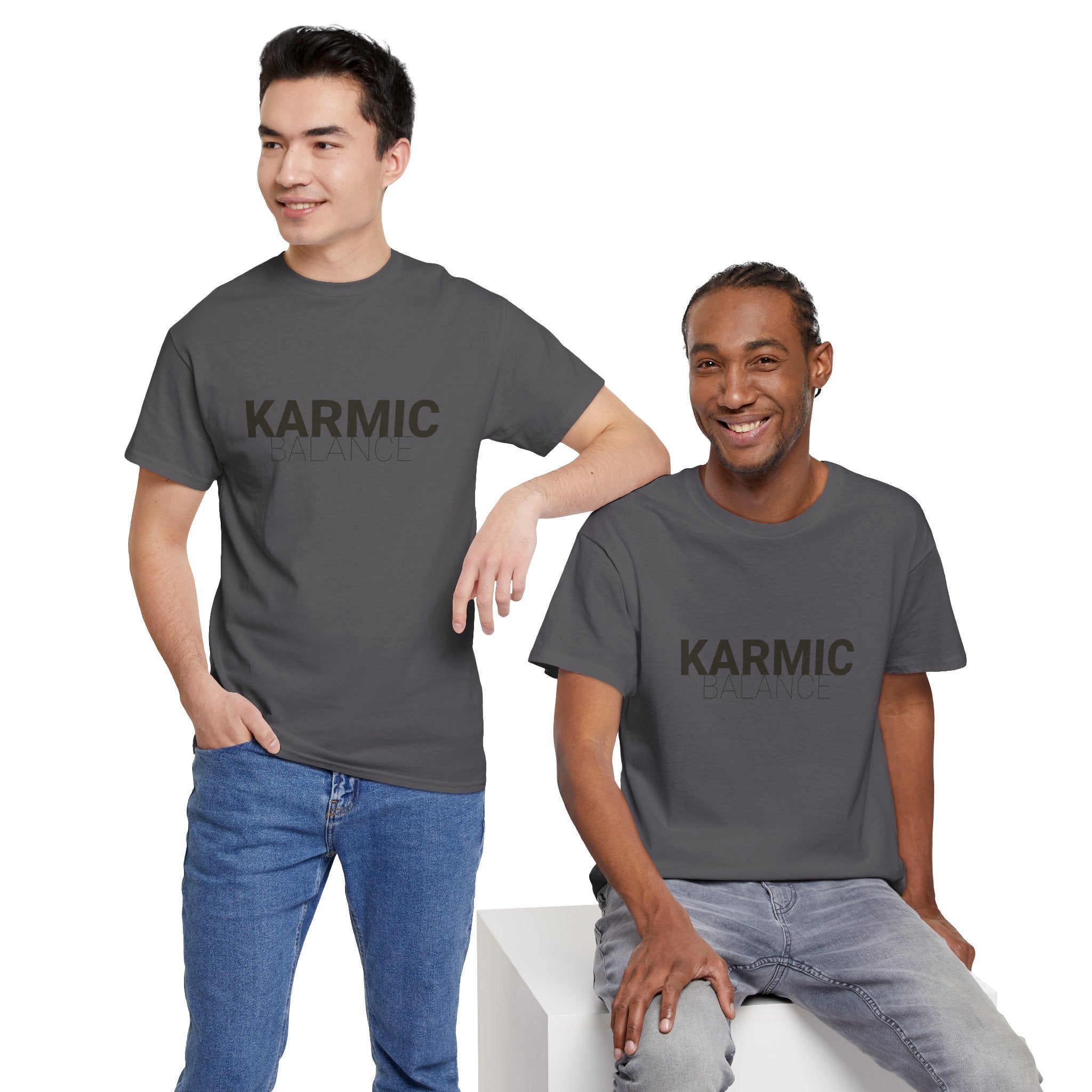 KARMIC Balance Tee — Minimalist Spiritual Graphic T-Shirt