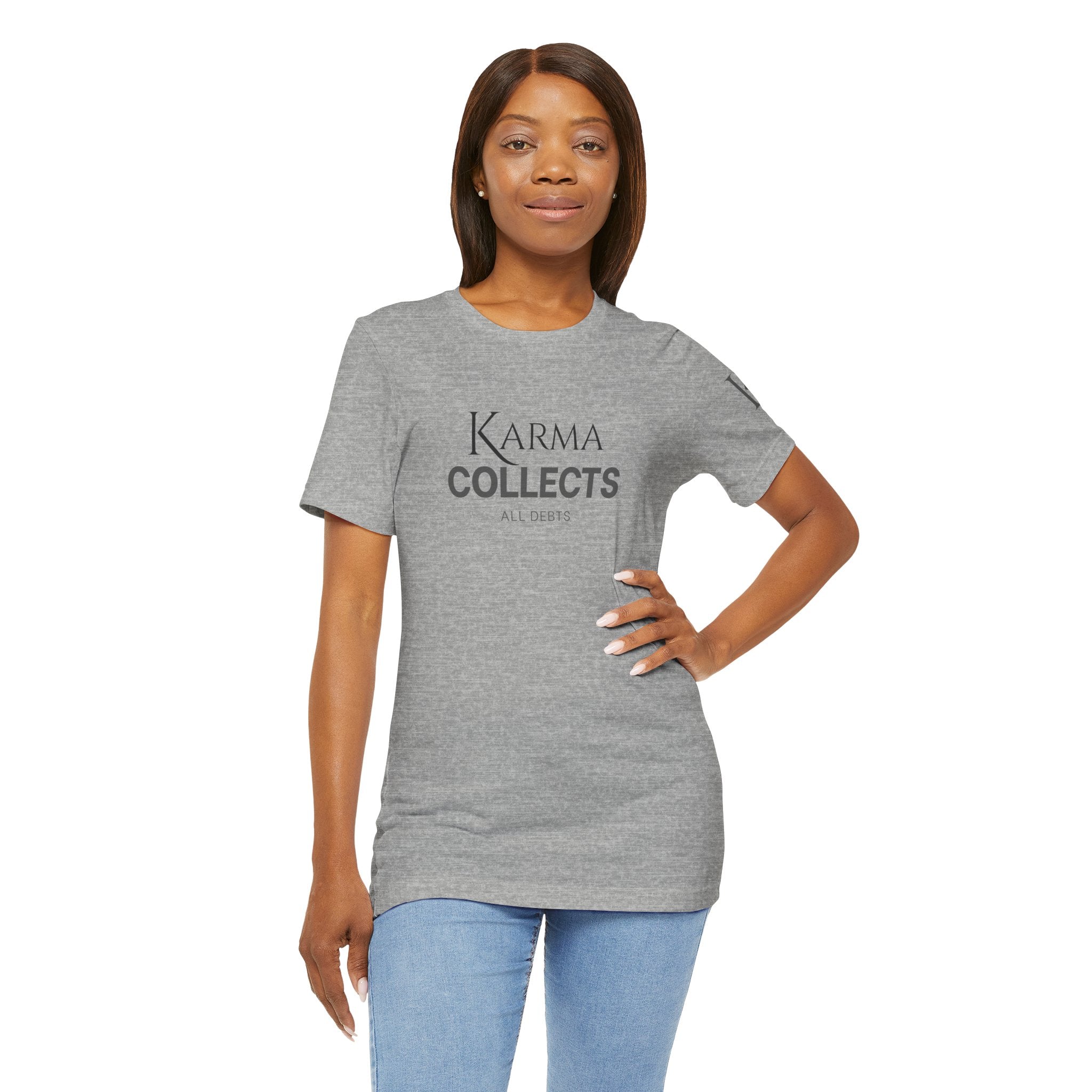 "Karma Collects All Debts" Unisex Tee — Karmarama Graphic T-Shirt