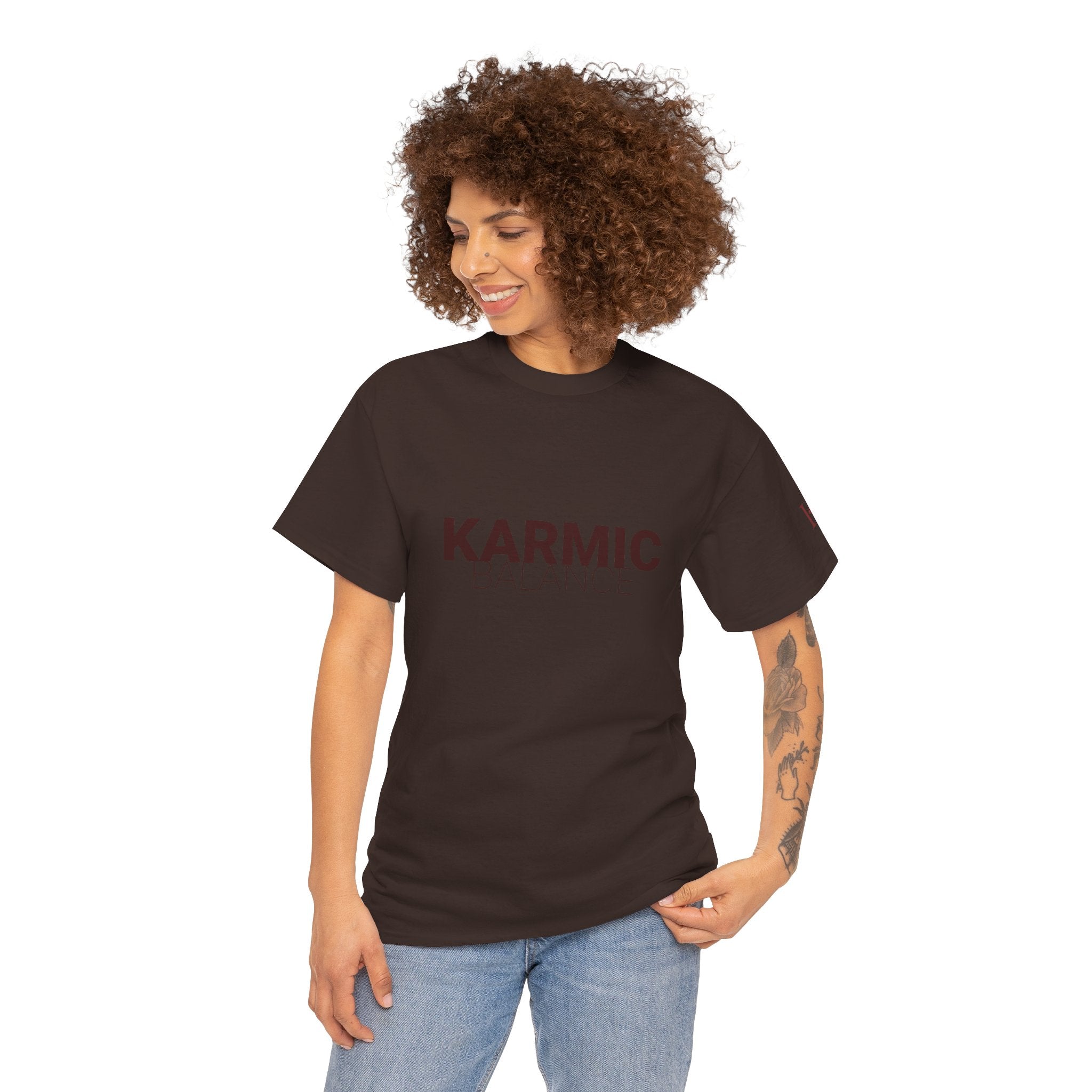 KARMIC Balance Tee — Minimalist Spiritual Graphic T-Shirt
