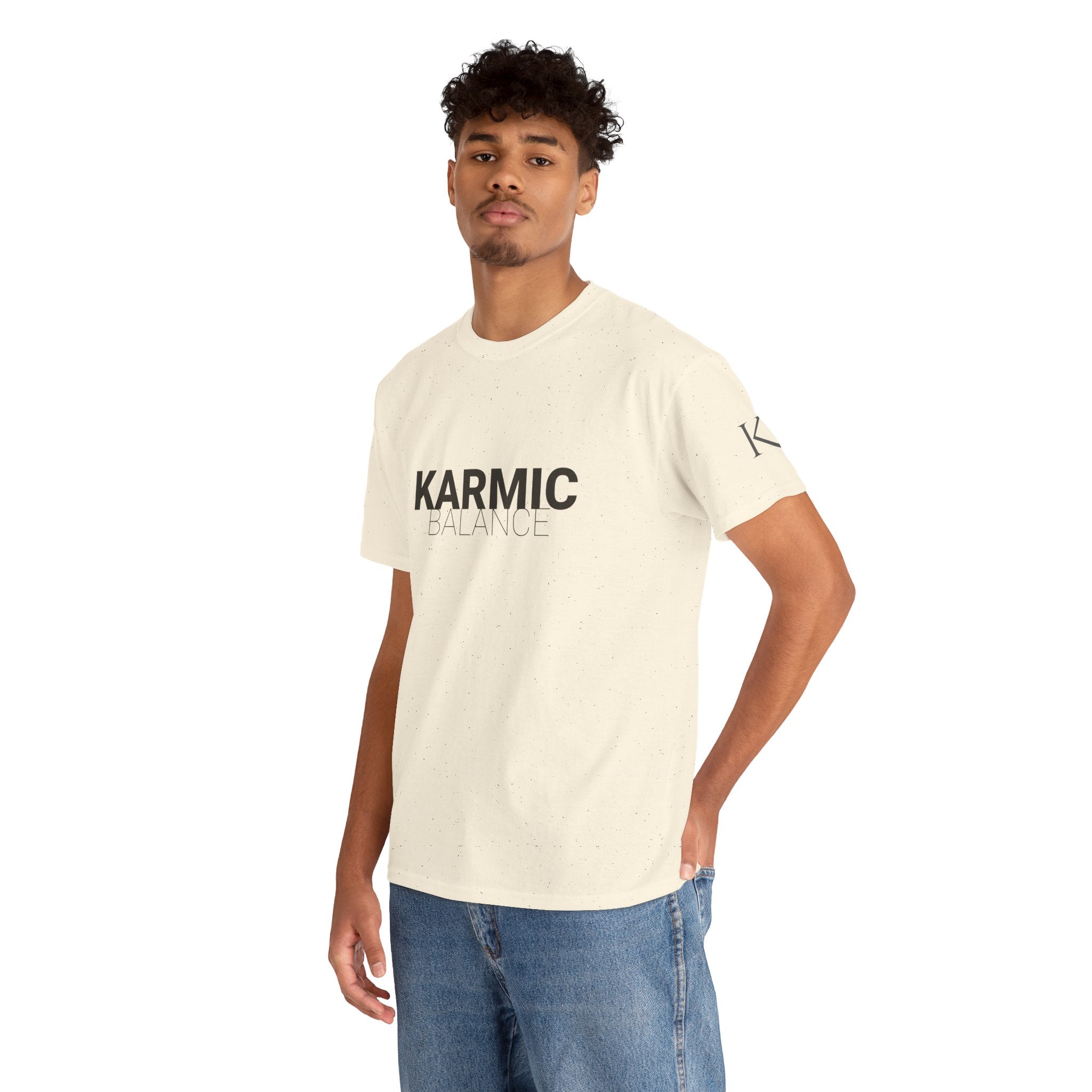 KARMIC Balance Tee — Minimalist Spiritual Graphic T-Shirt