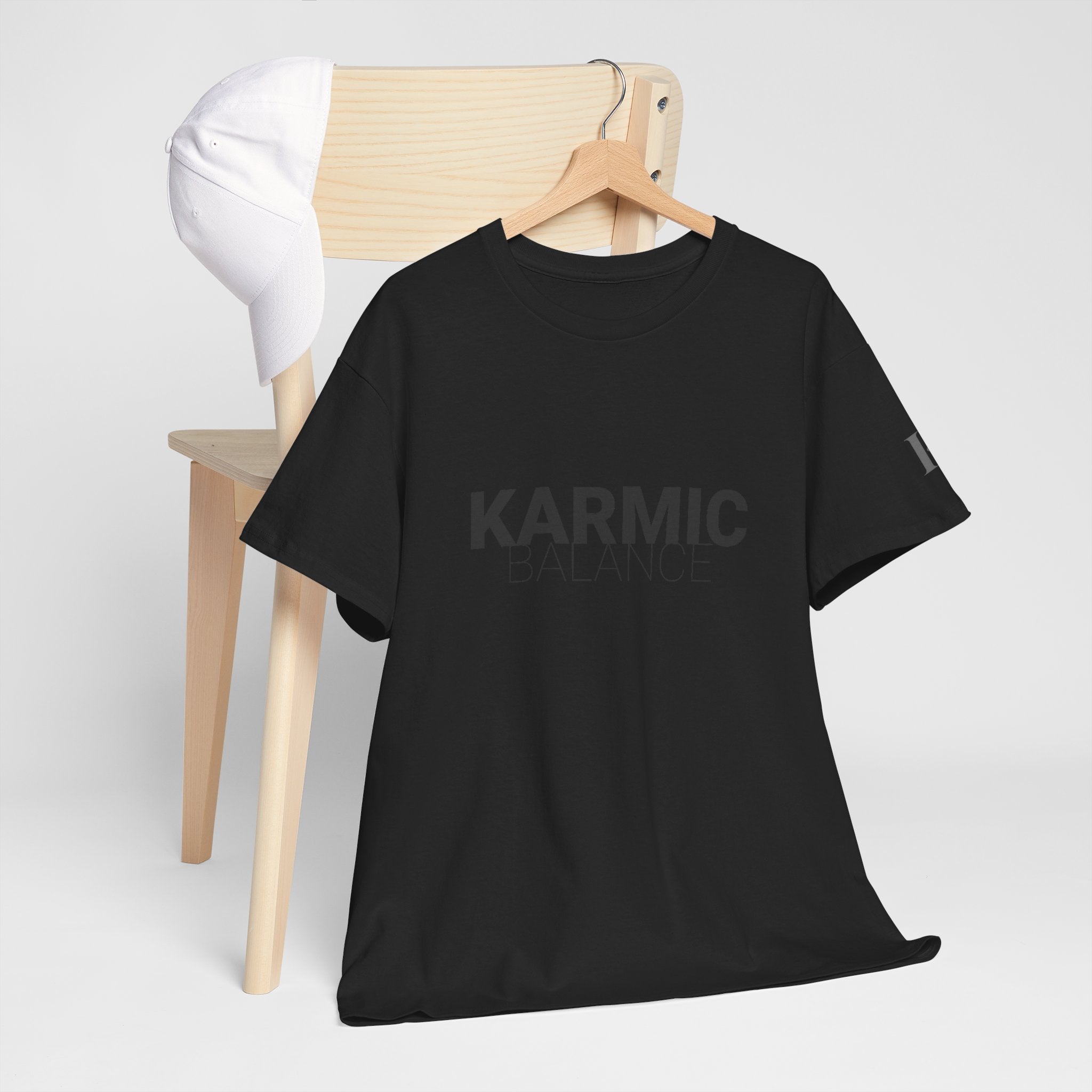 KARMIC Balance Tee — Minimalist Spiritual Graphic T-Shirt