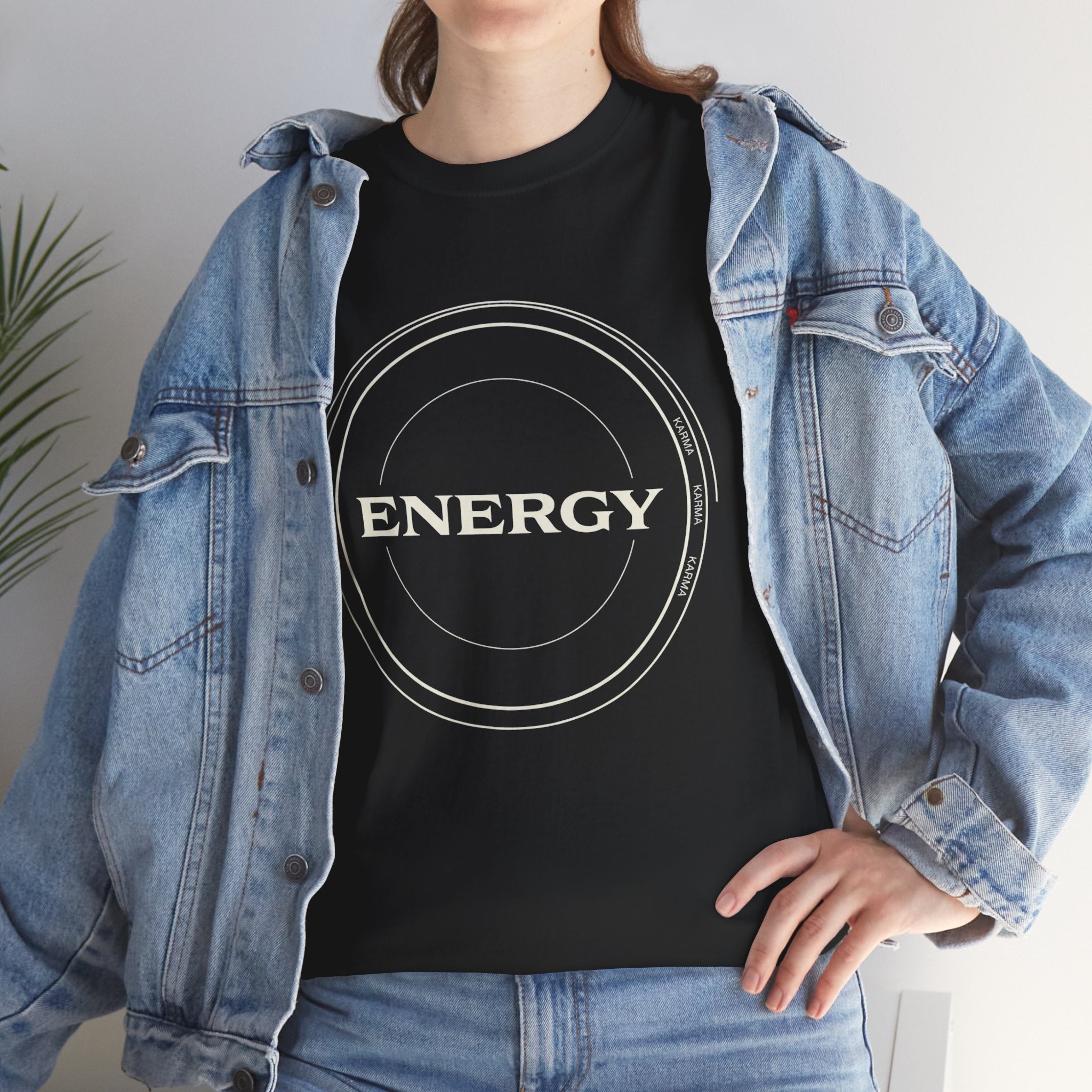 Karmarama 'Karma' Quote "ENERGY RETURNS" Unisex T-Shirt — Inspirational Graphic Tee