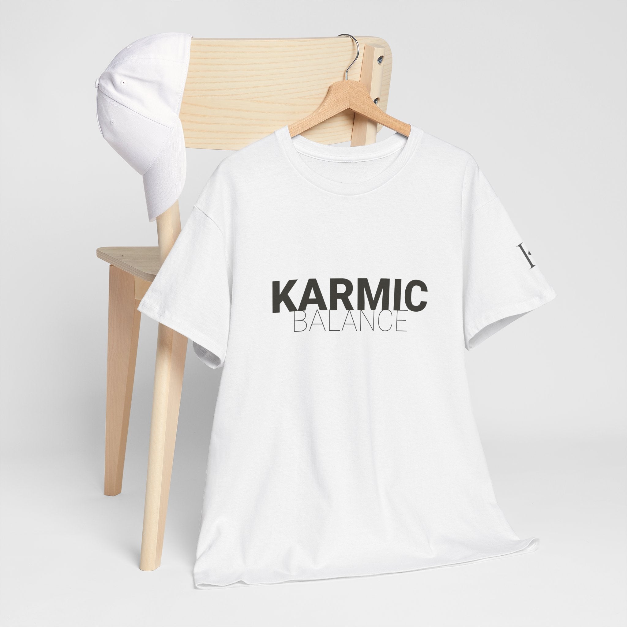 KARMIC Balance Tee — Minimalist Spiritual Graphic T-Shirt