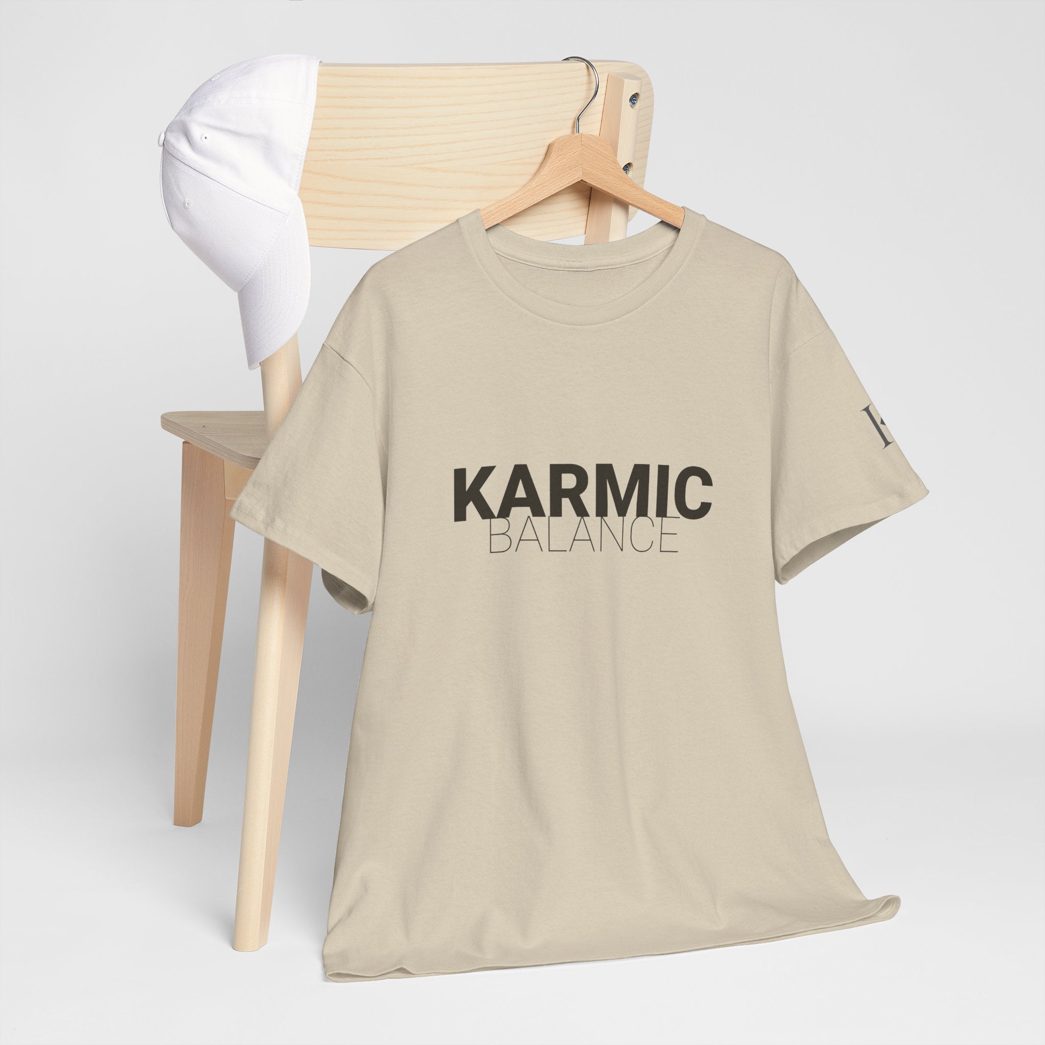 KARMIC Balance Tee — Minimalist Spiritual Graphic T-Shirt