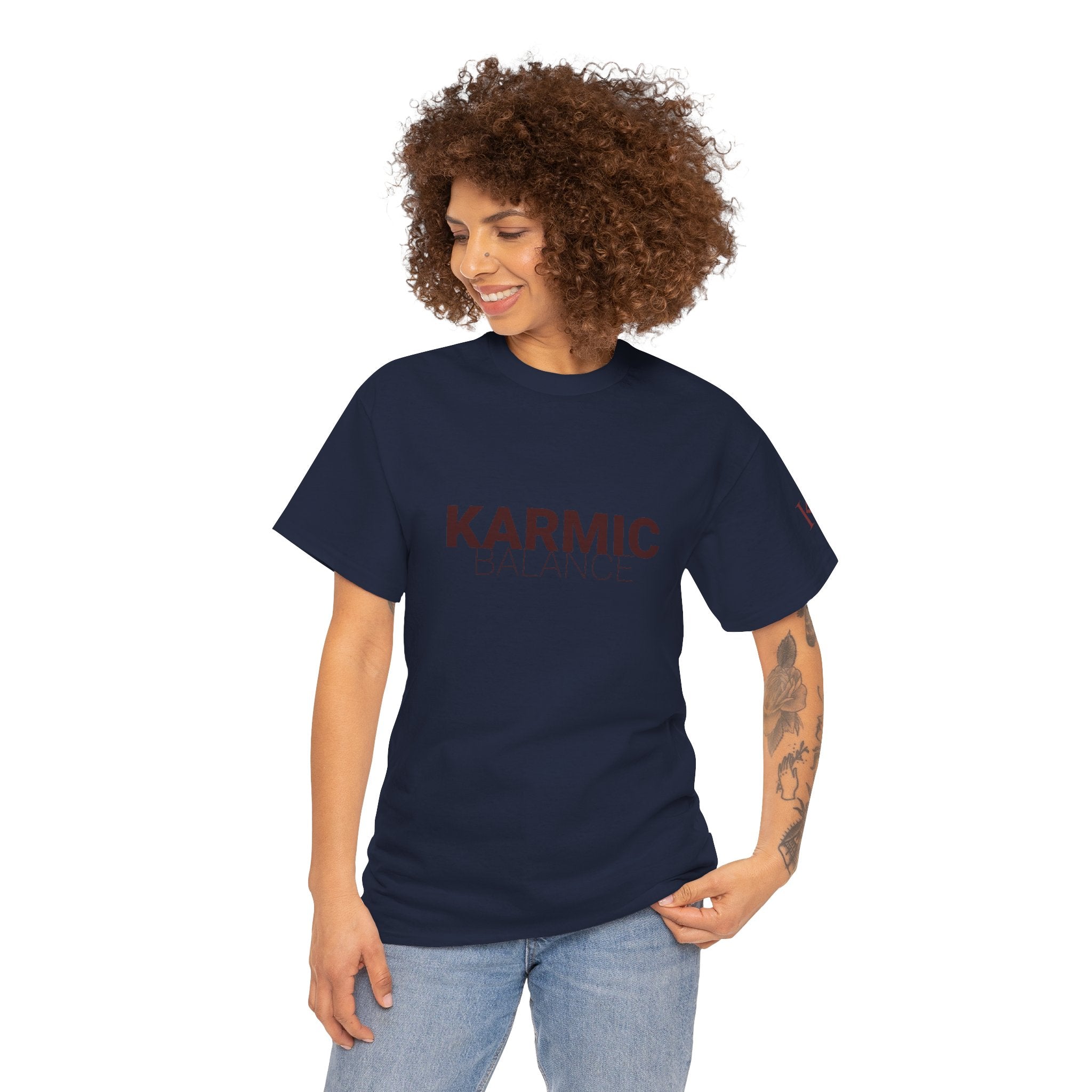 KARMIC Balance Tee — Minimalist Spiritual Graphic T-Shirt
