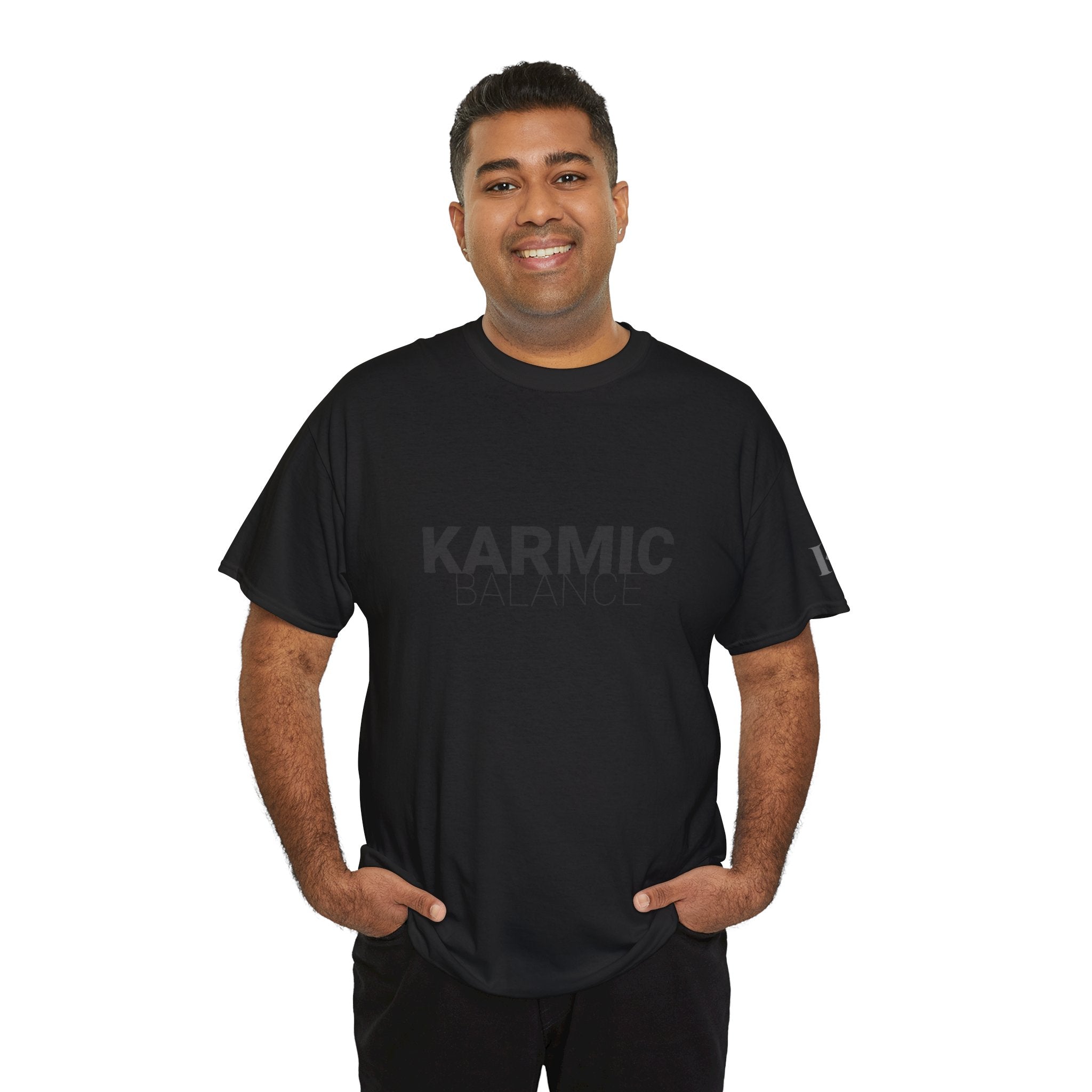 KARMIC Balance Tee — Minimalist Spiritual Graphic T-Shirt