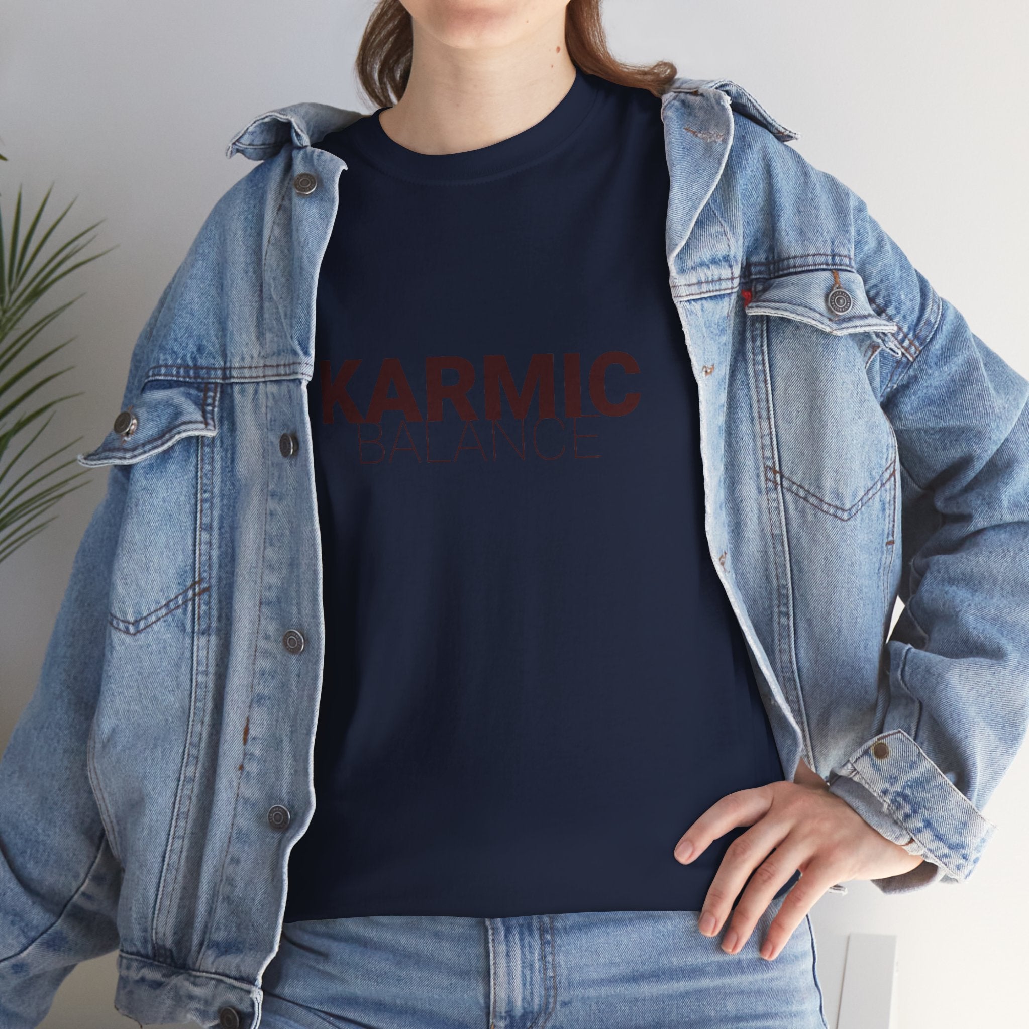KARMIC Balance Tee — Minimalist Spiritual Graphic T-Shirt