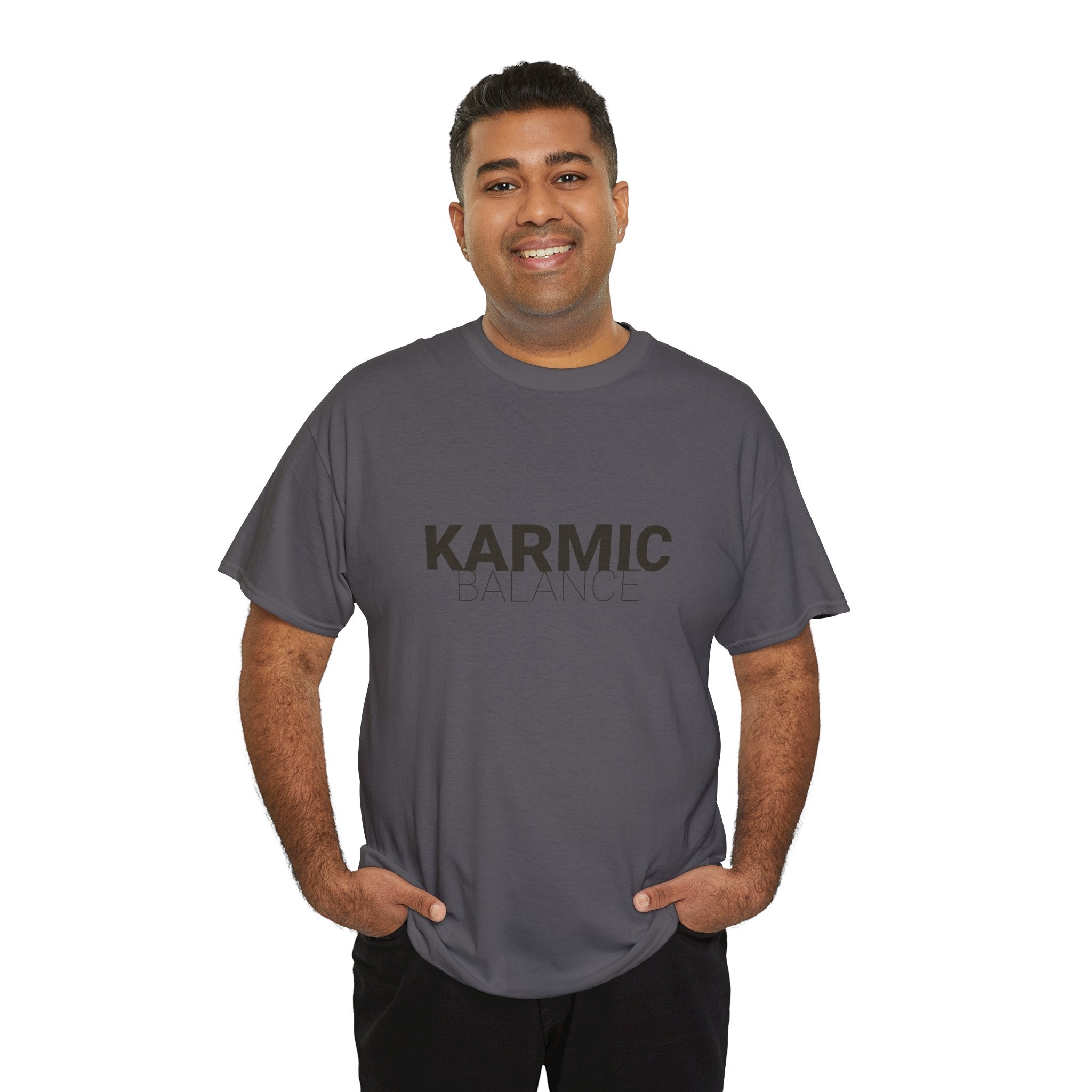 KARMIC Balance Tee — Minimalist Spiritual Graphic T-Shirt