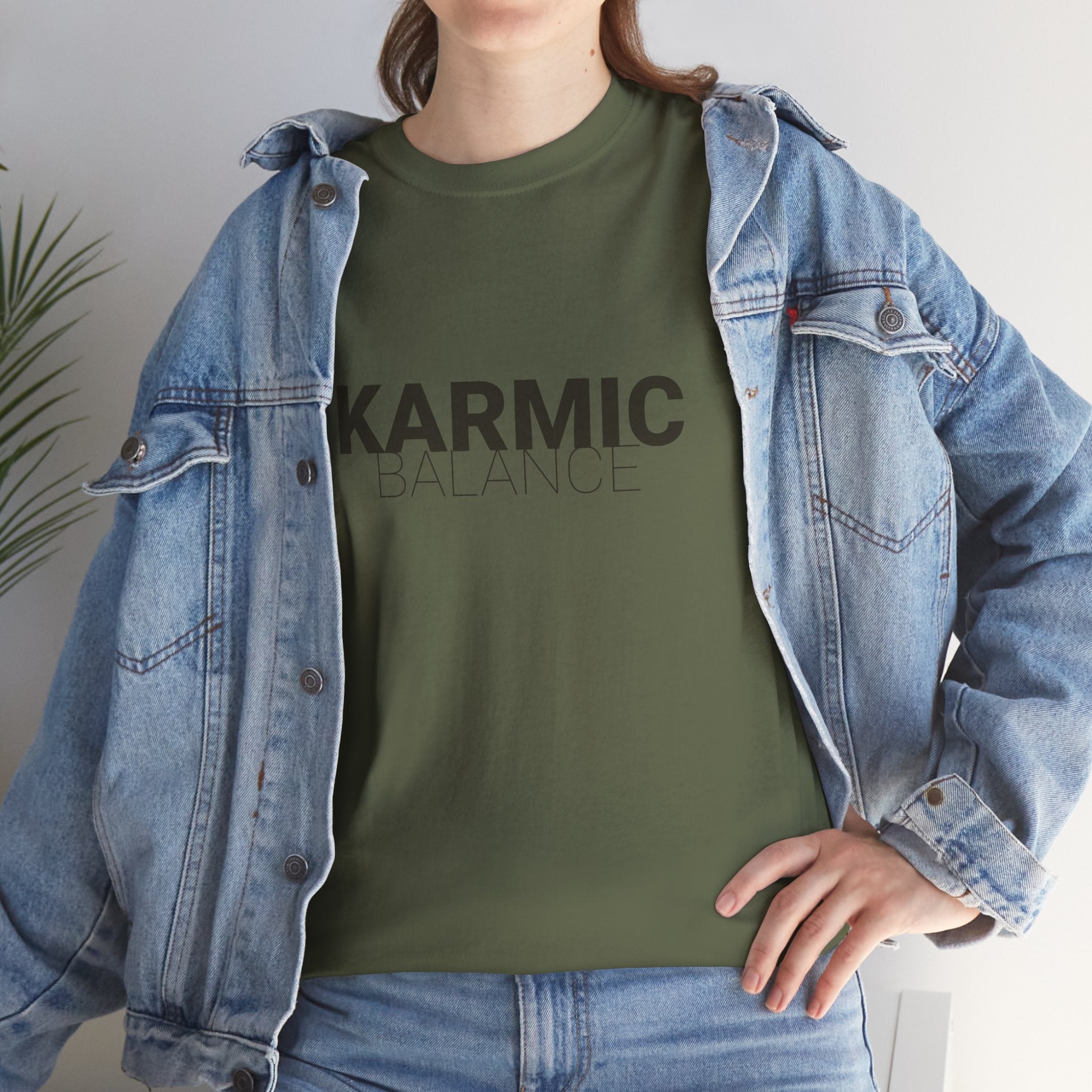 KARMIC Balance Tee — Minimalist Spiritual Graphic T-Shirt