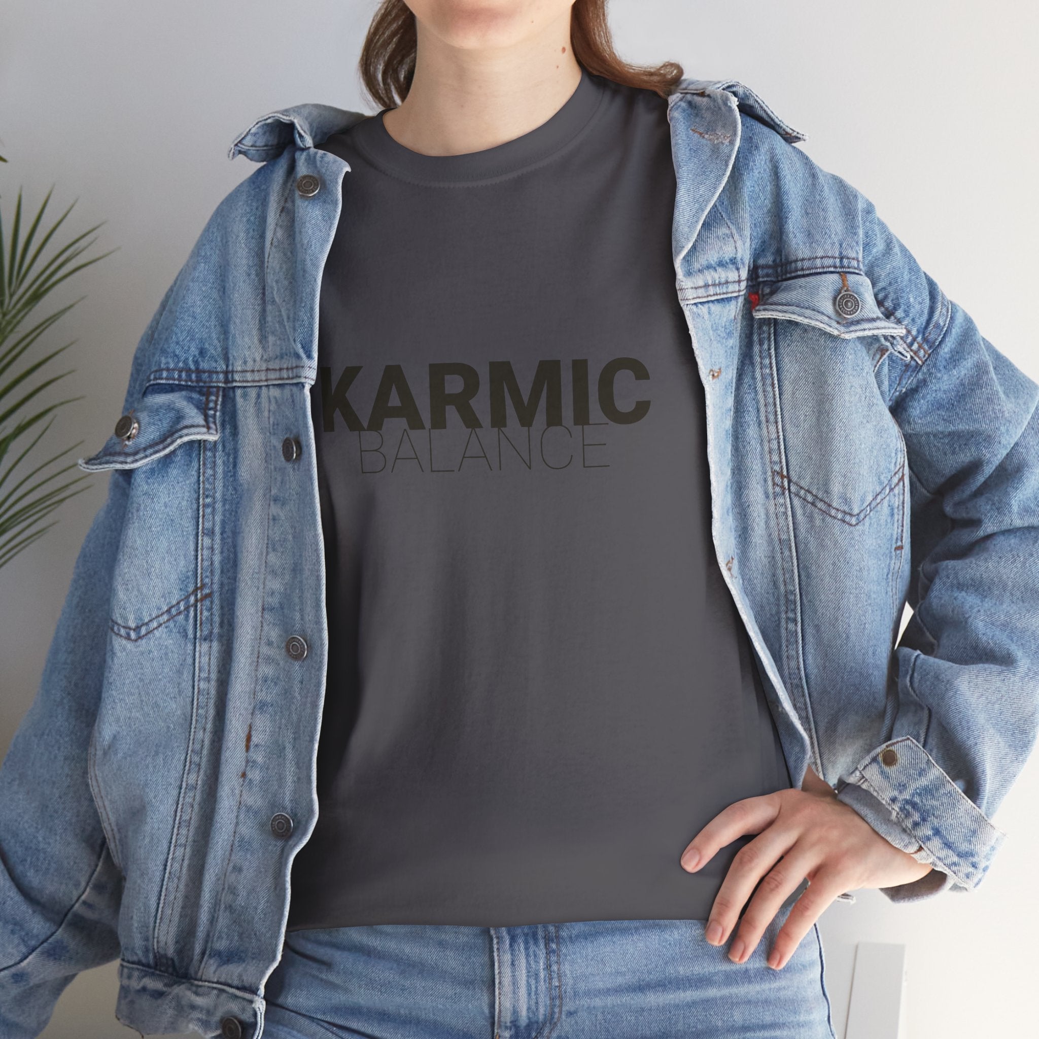 KARMIC Balance Tee — Minimalist Spiritual Graphic T-Shirt