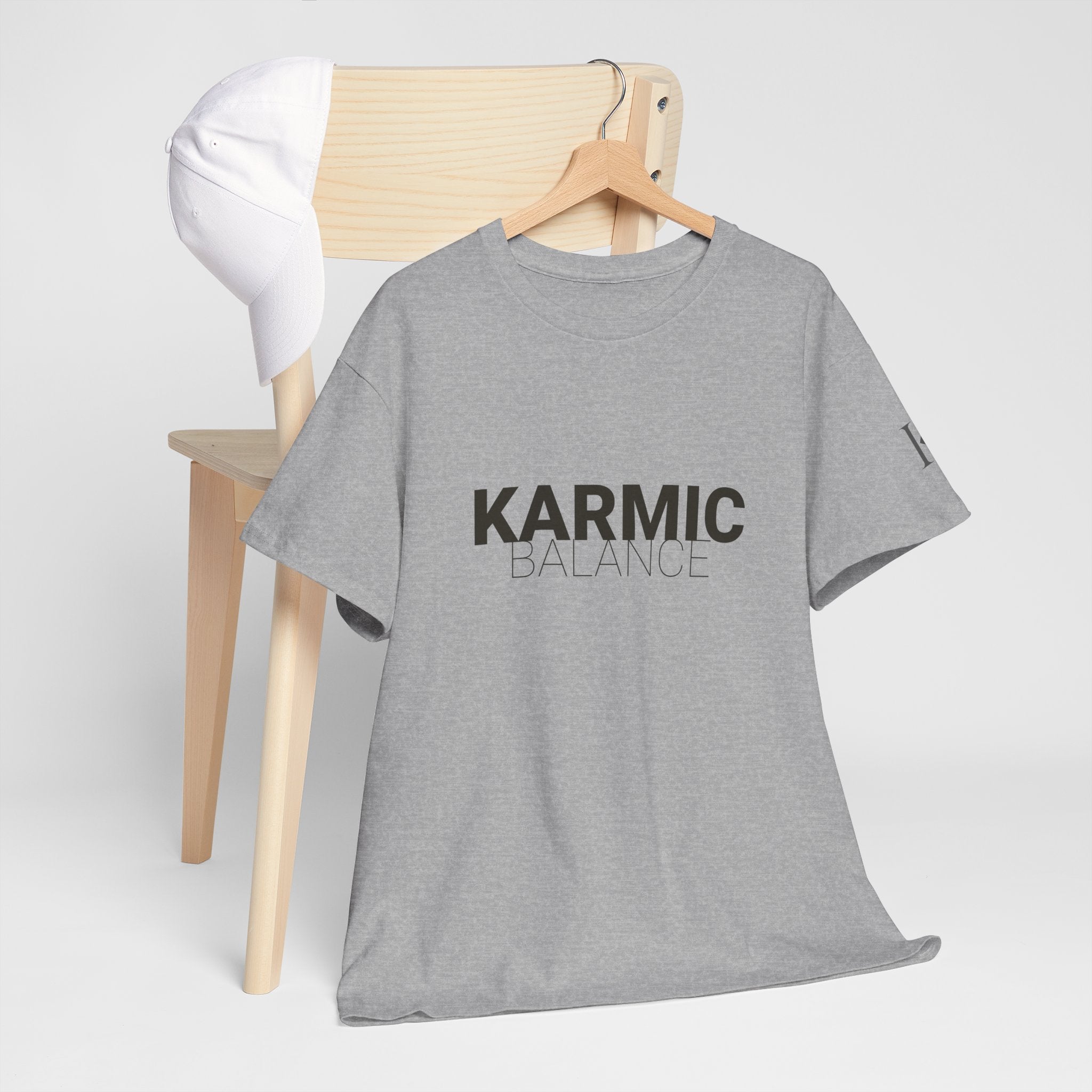 KARMIC Balance Tee — Minimalist Spiritual Graphic T-Shirt
