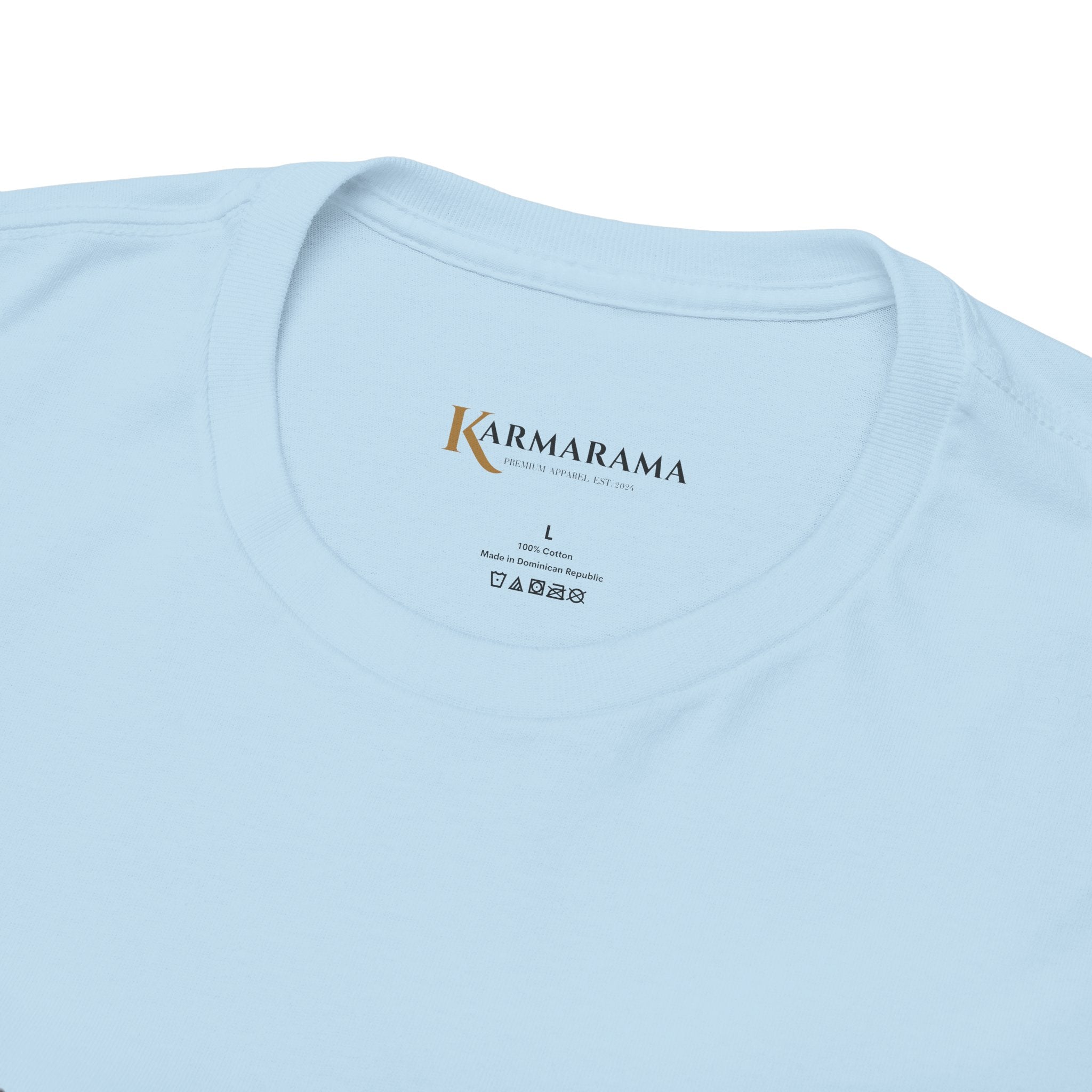 Karma quote "NOTHING IS RANDONM" unisex t-shirt by KARMARAMA. Available in 11 colors and 8 sizes. Premium organic cotton, ethically made. Trust the universe. Nothing is random."