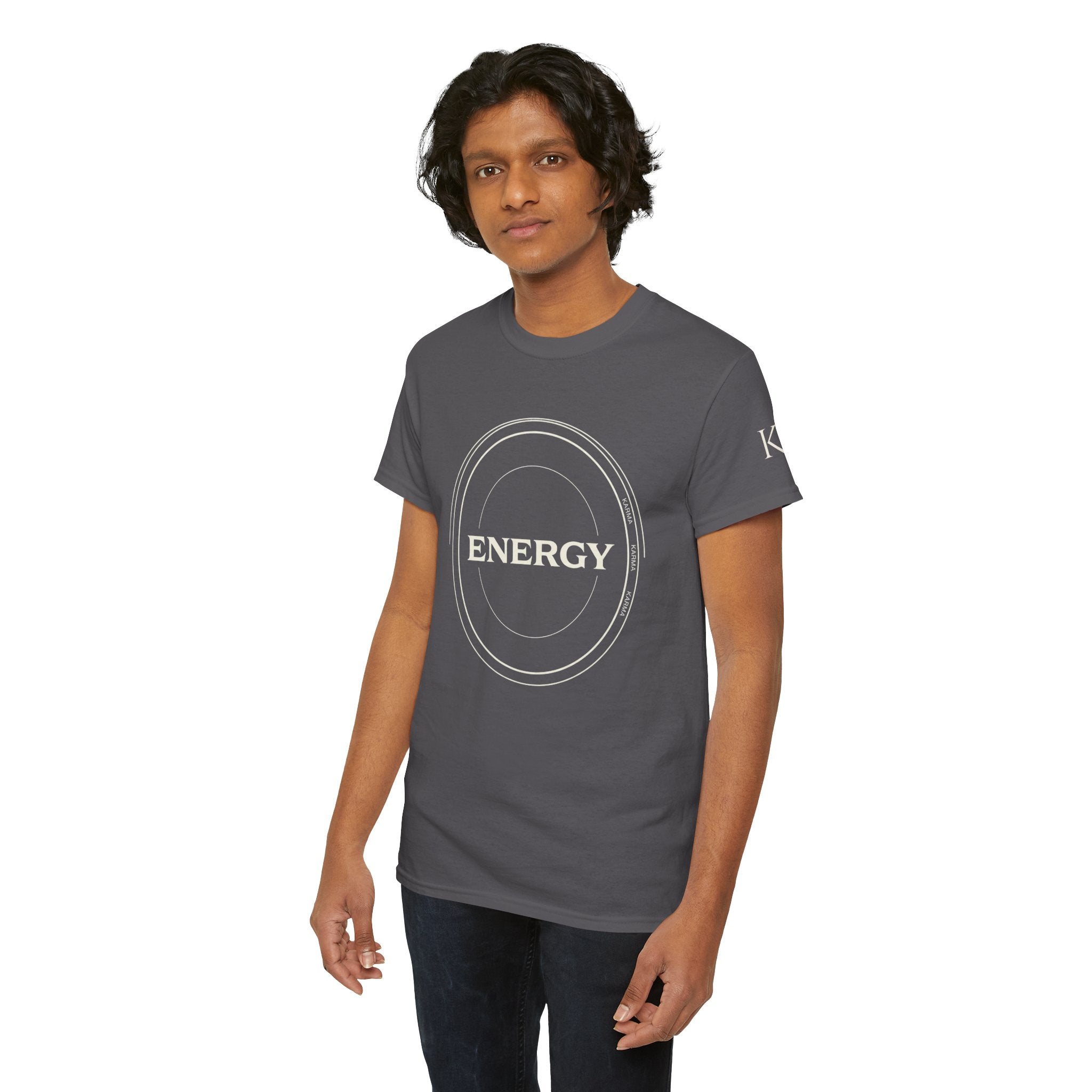 Karmarama 'Karma' Quote "ENERGY RETURNS" Unisex T-Shirt — Inspirational Graphic Tee