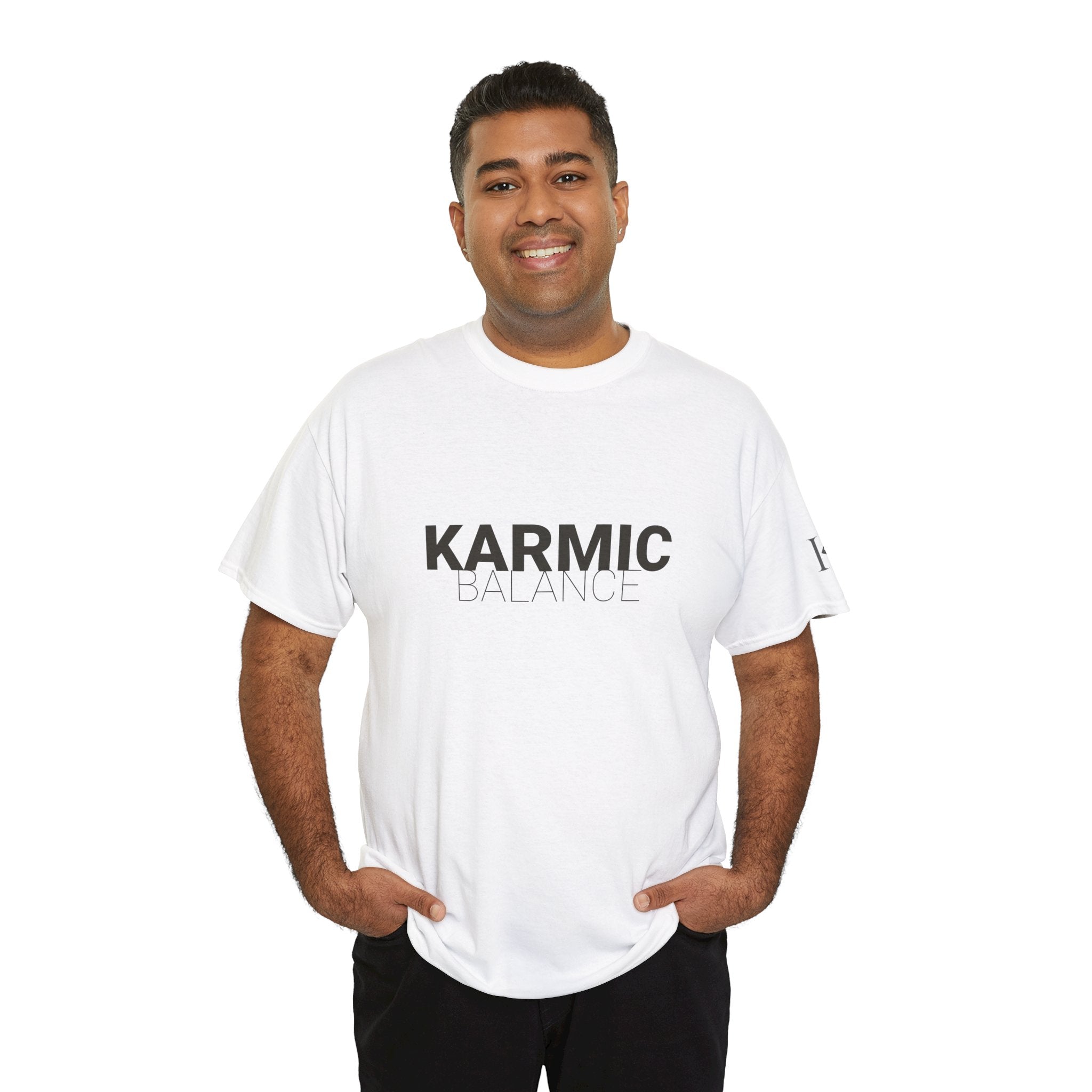 KARMIC Balance Tee — Minimalist Spiritual Graphic T-Shirt