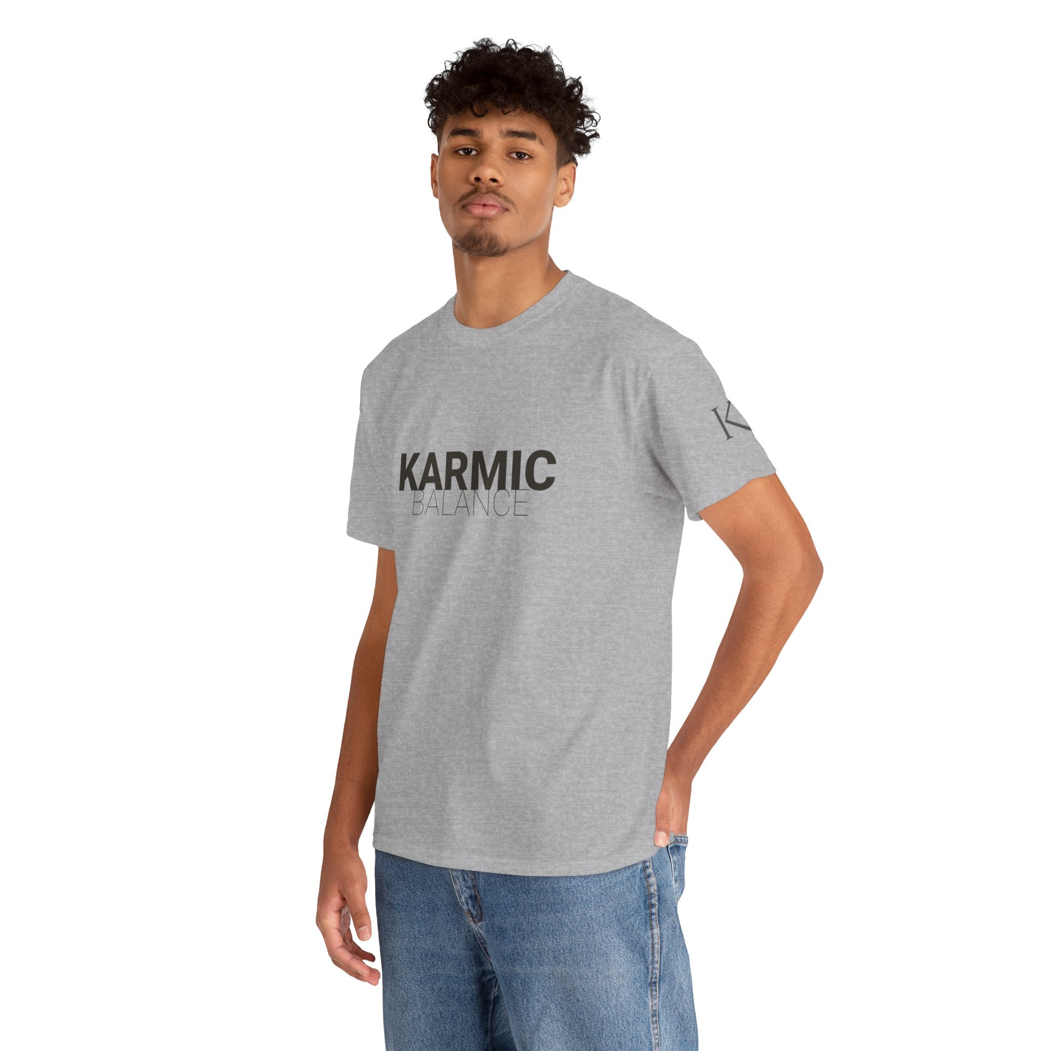 KARMIC Balance Tee — Minimalist Spiritual Graphic T-Shirt