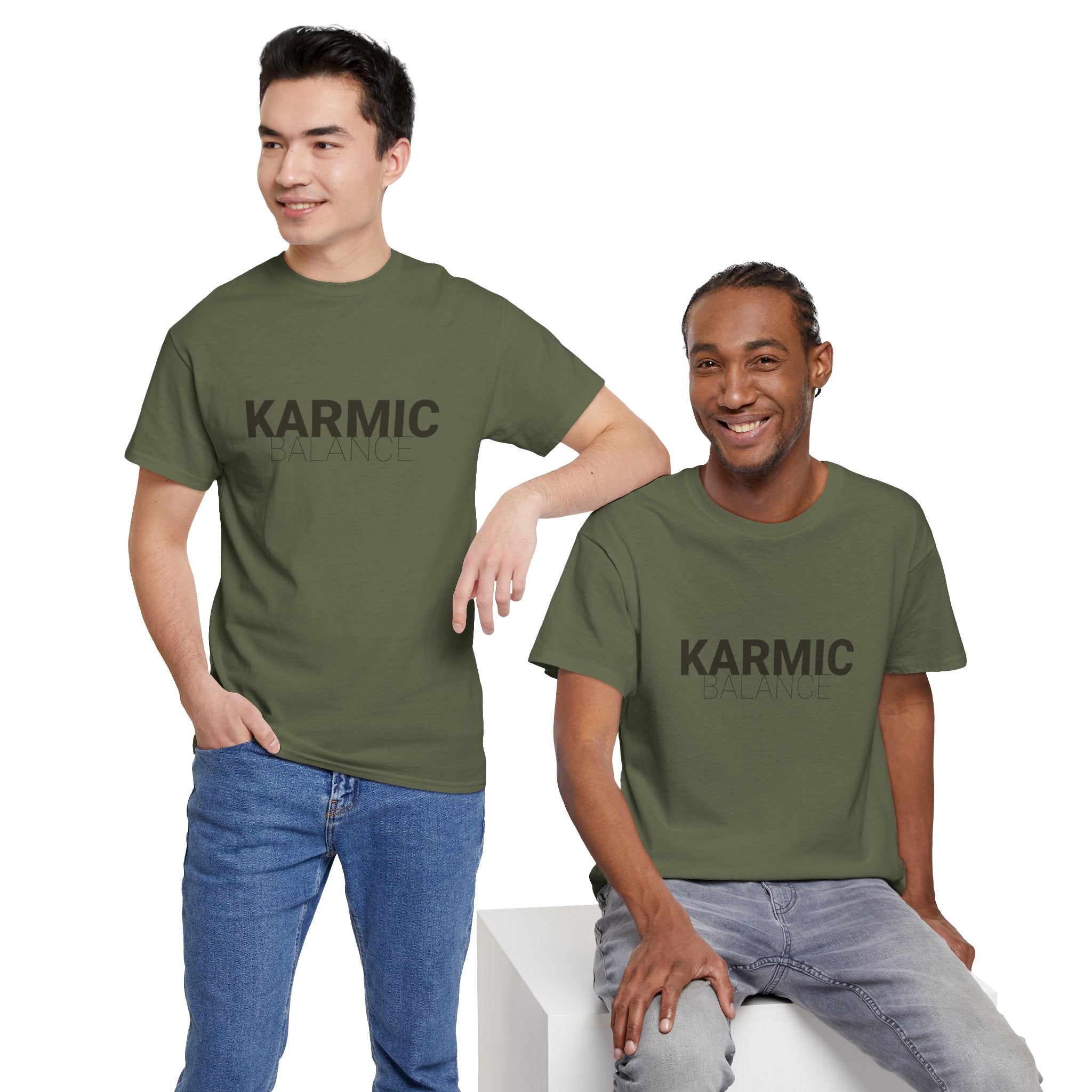 KARMIC Balance Tee — Minimalist Spiritual Graphic T-Shirt