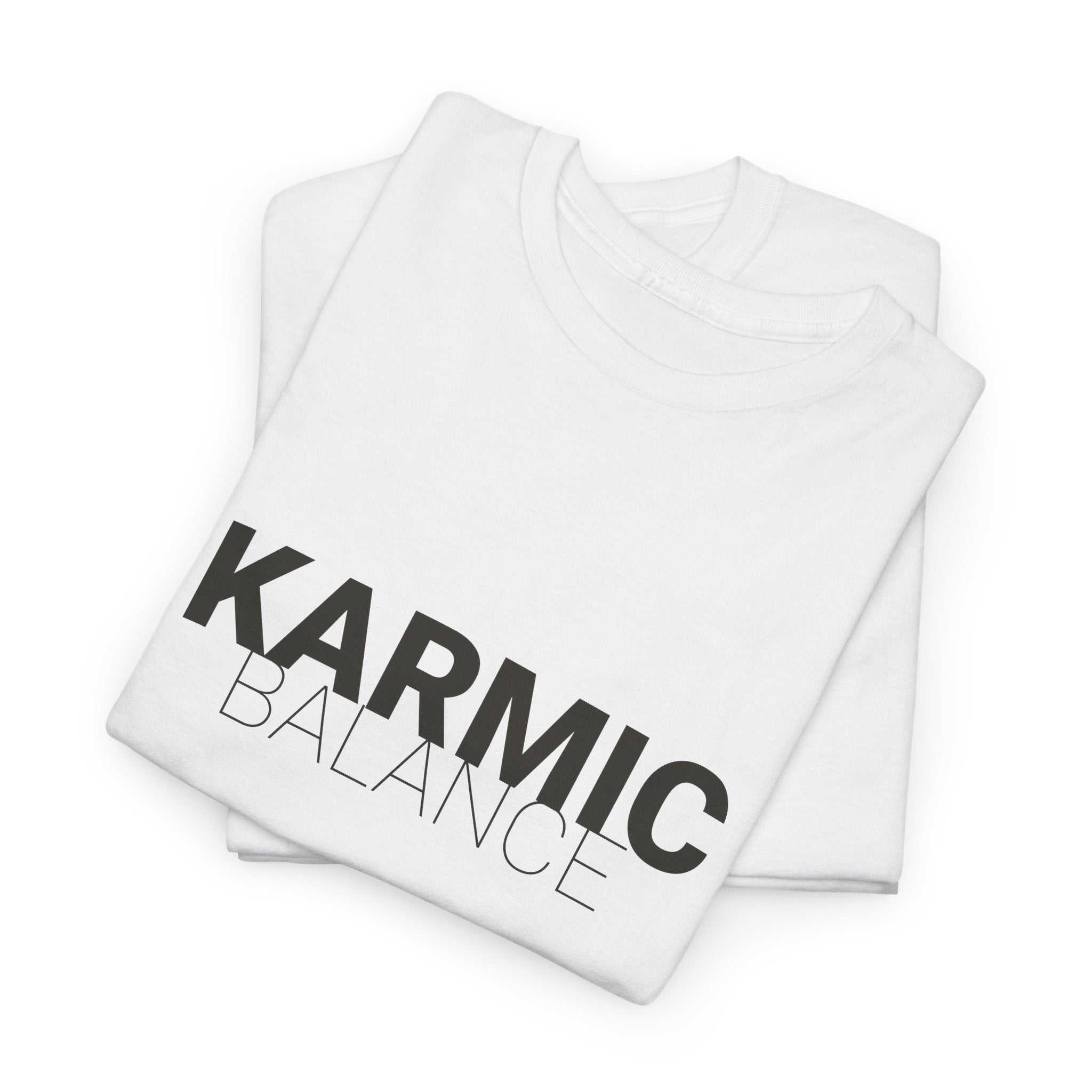 KARMIC Balance Tee — Minimalist Spiritual Graphic T-Shirt