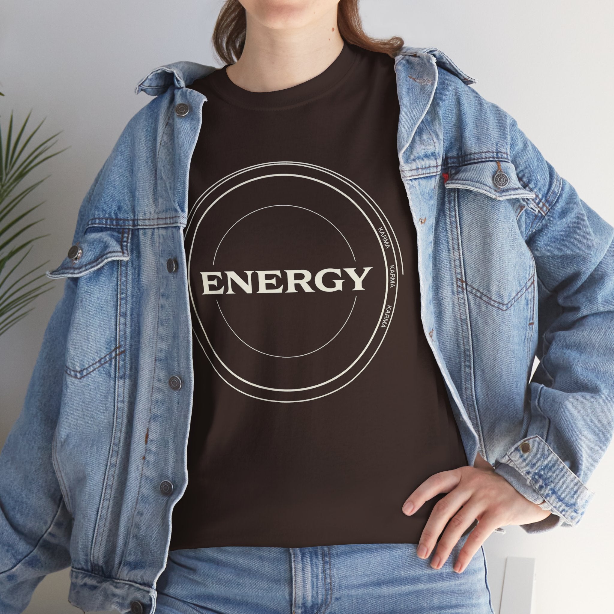 Karmarama 'Karma' Quote "ENERGY RETURNS" Unisex T-Shirt — Inspirational Graphic Tee