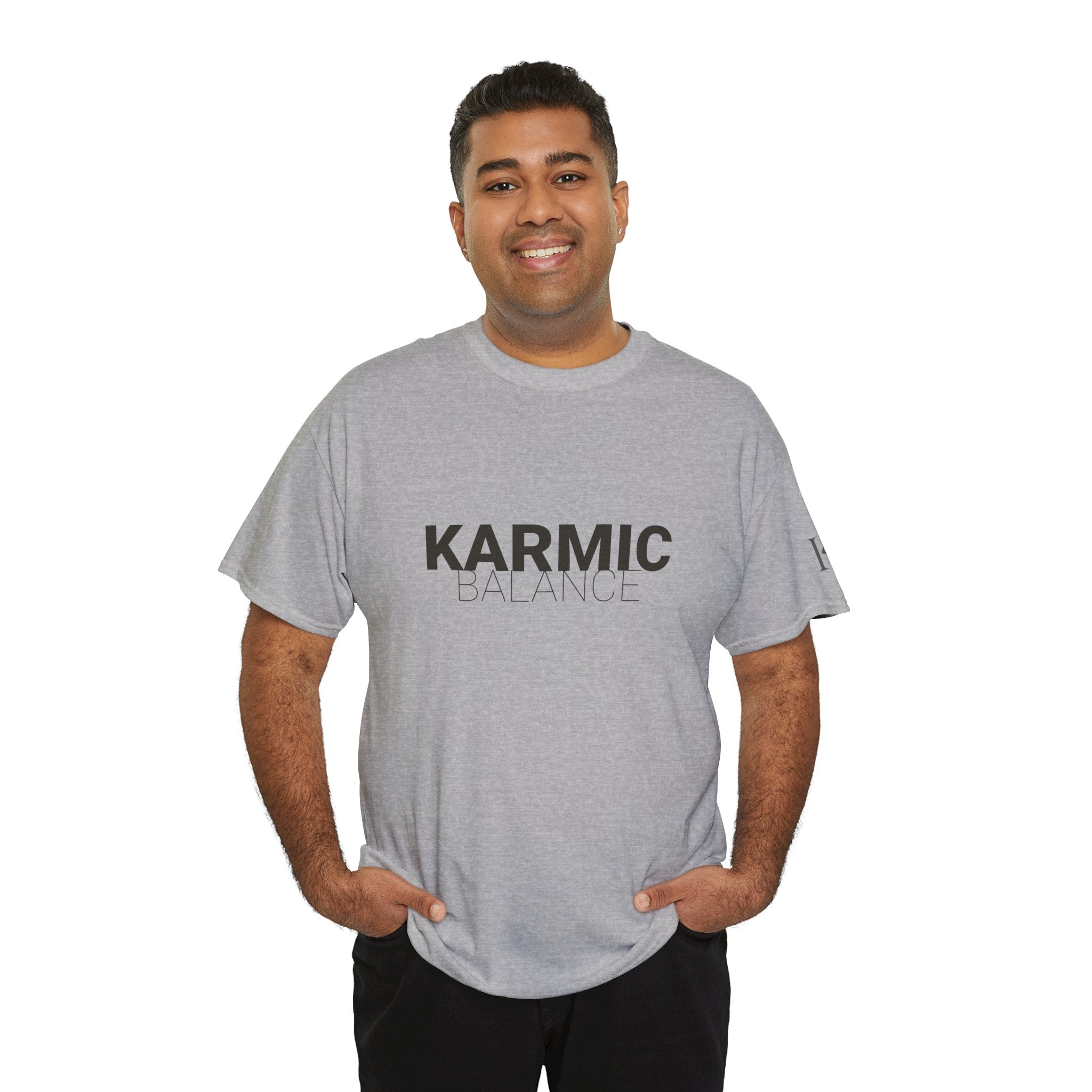KARMIC Balance Tee — Minimalist Spiritual Graphic T-Shirt