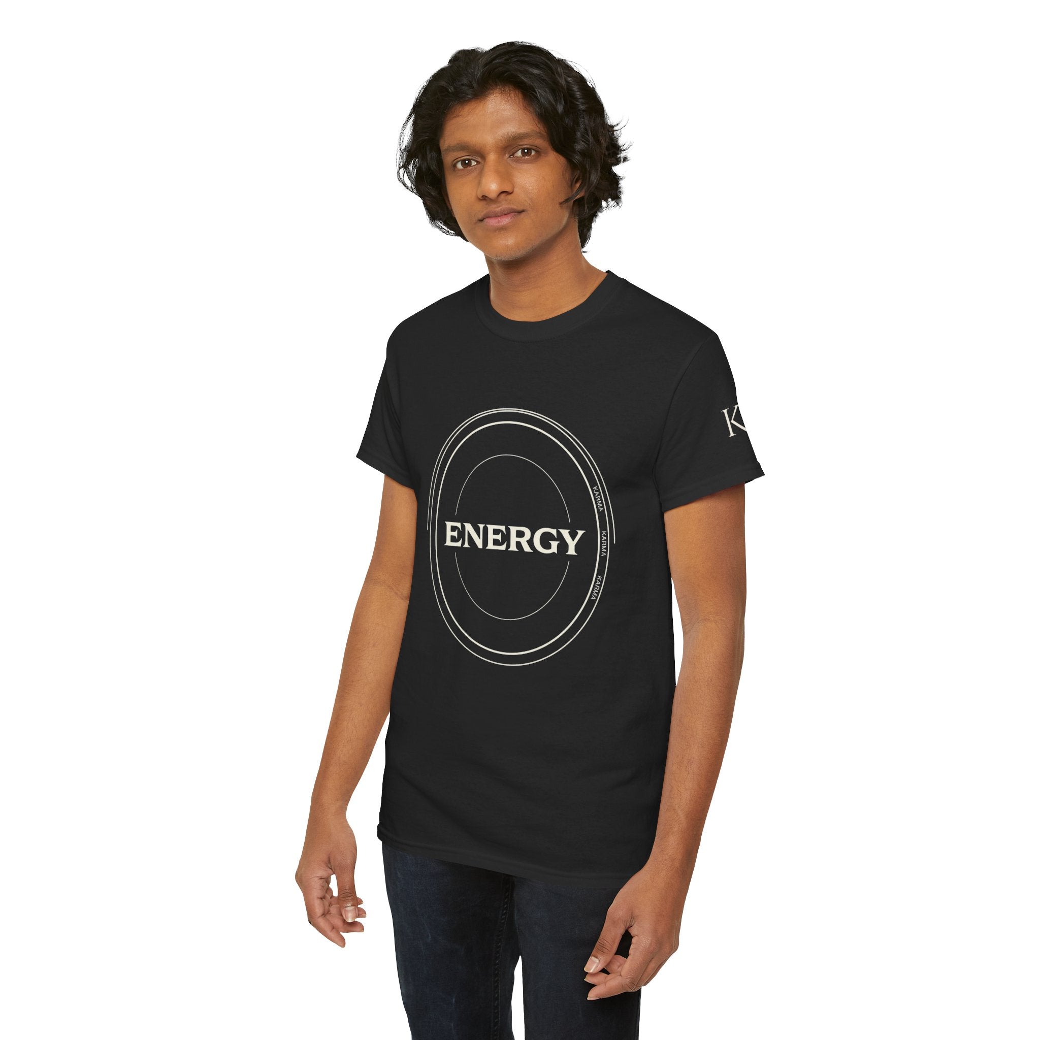 Karmarama 'Karma' Quote "ENERGY RETURNS" Unisex T-Shirt — Inspirational Graphic Tee
