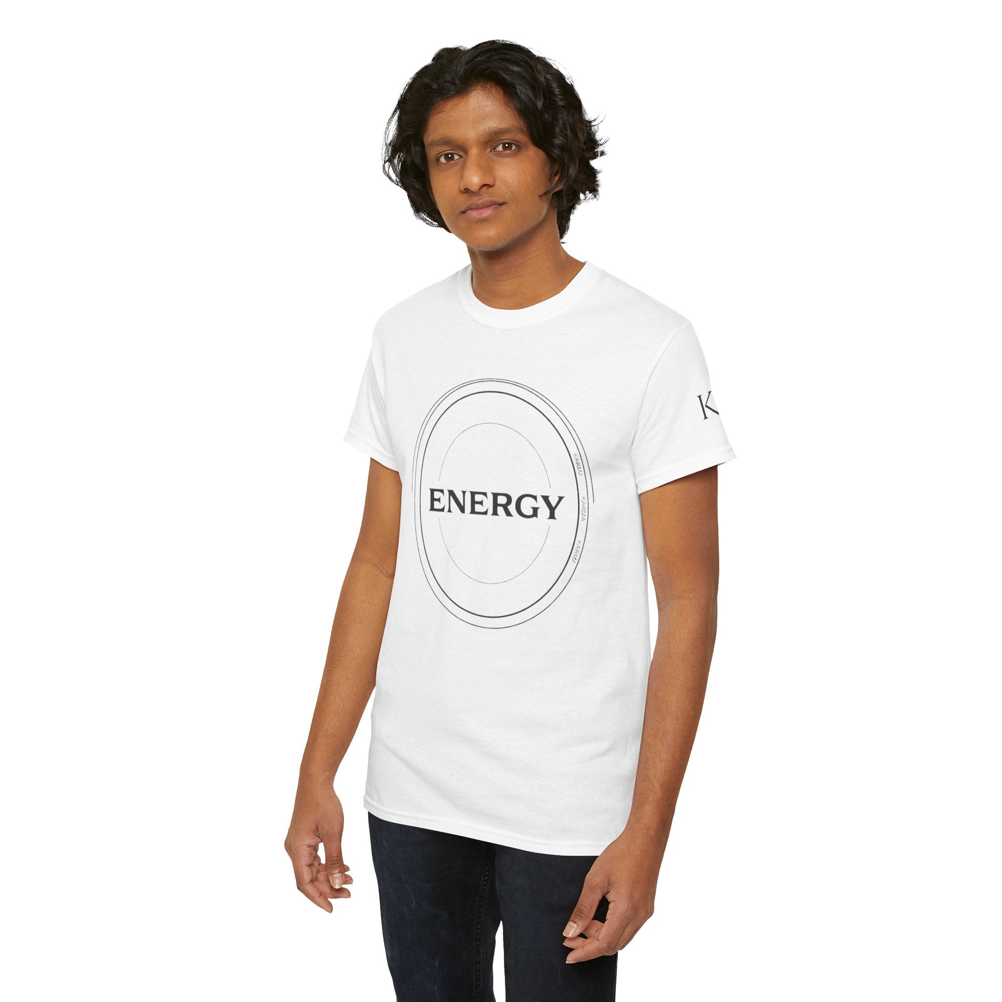 Karmarama 'Karma' Quote "ENERGY RETURNS" Unisex T-Shirt — Inspirational Graphic Tee