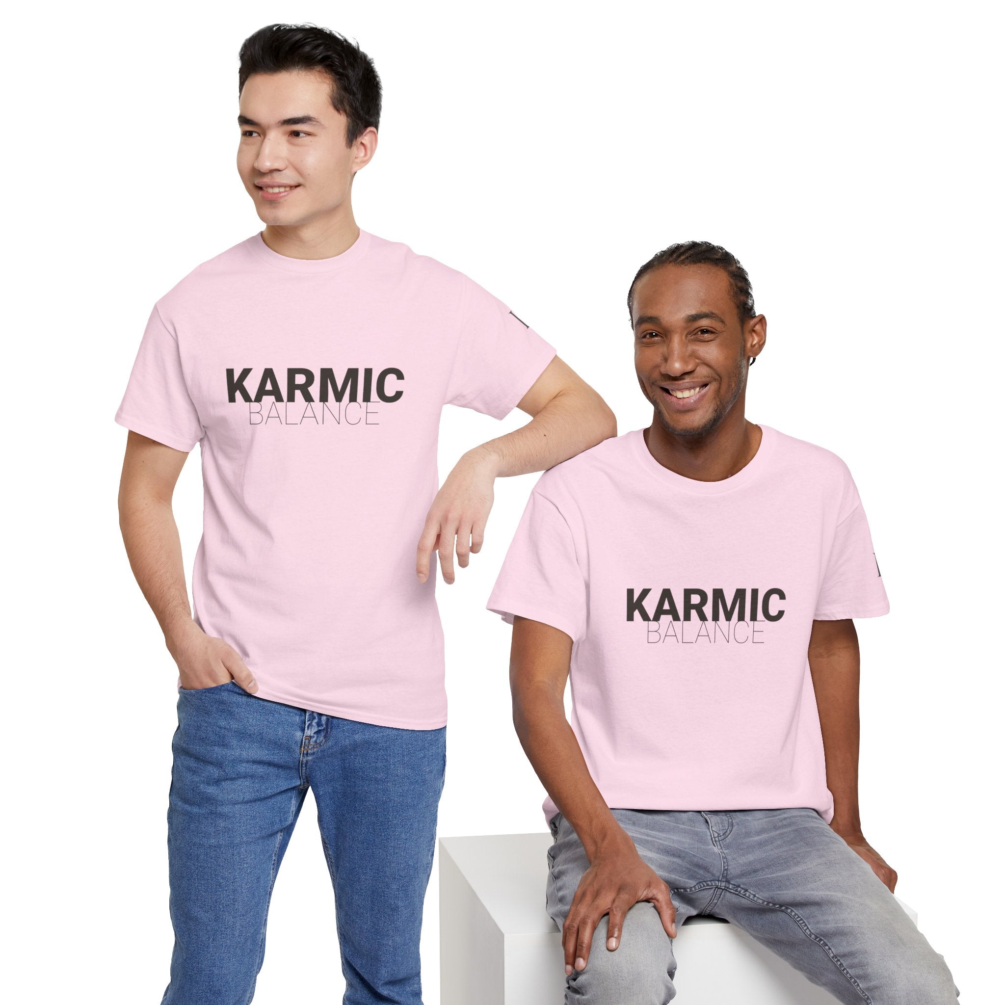 KARMIC Balance Tee — Minimalist Spiritual Graphic T-Shirt