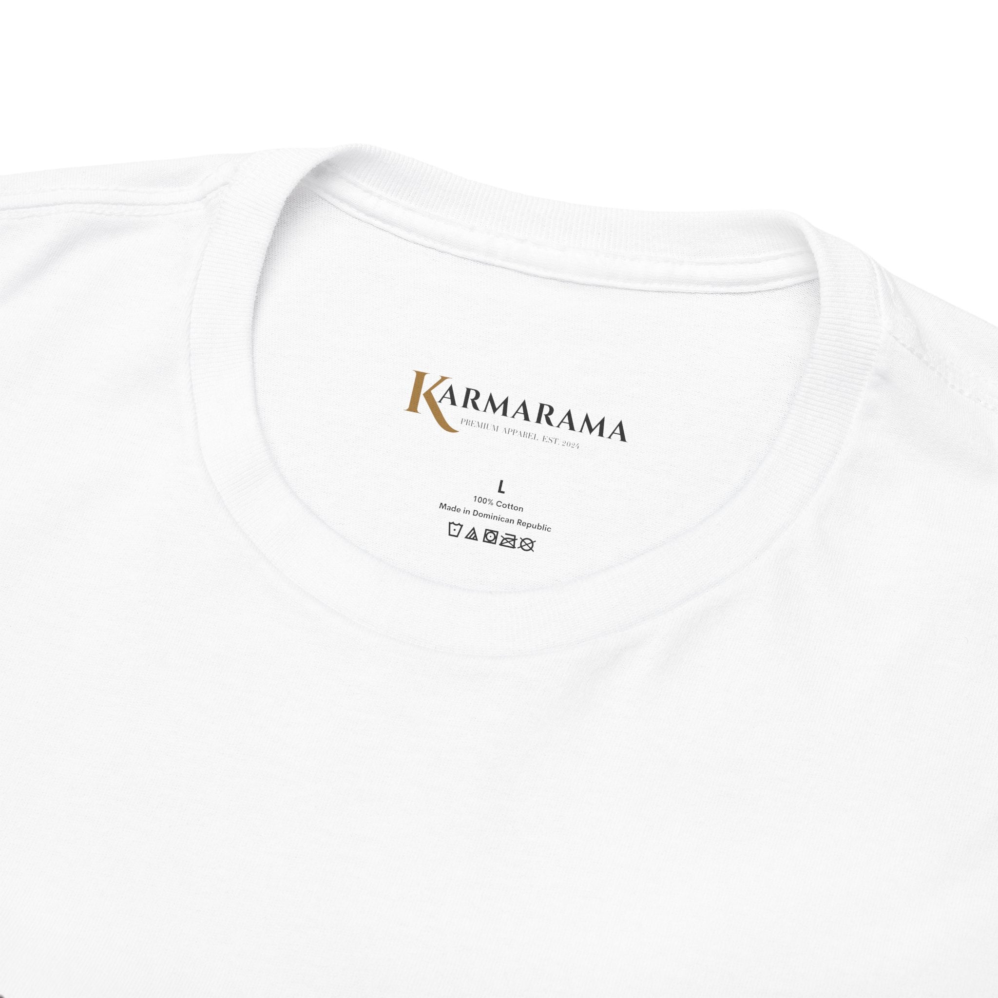 Karma quote "NOTHING IS RANDONM" unisex t-shirt by KARMARAMA. Available in 11 colors and 8 sizes. Premium organic cotton, ethically made. Trust the universe. Nothing is random."