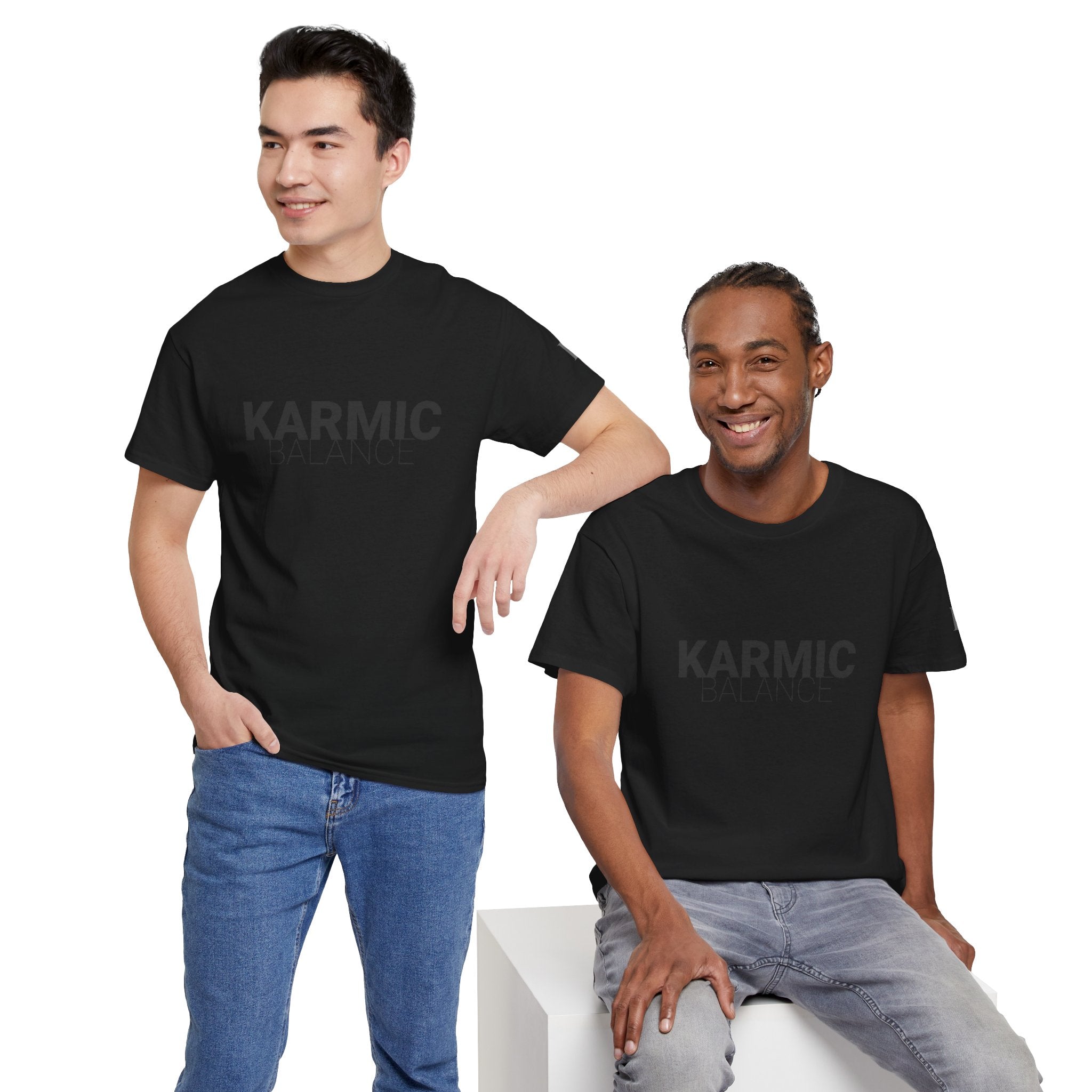 KARMIC Balance Tee — Minimalist Spiritual Graphic T-Shirt