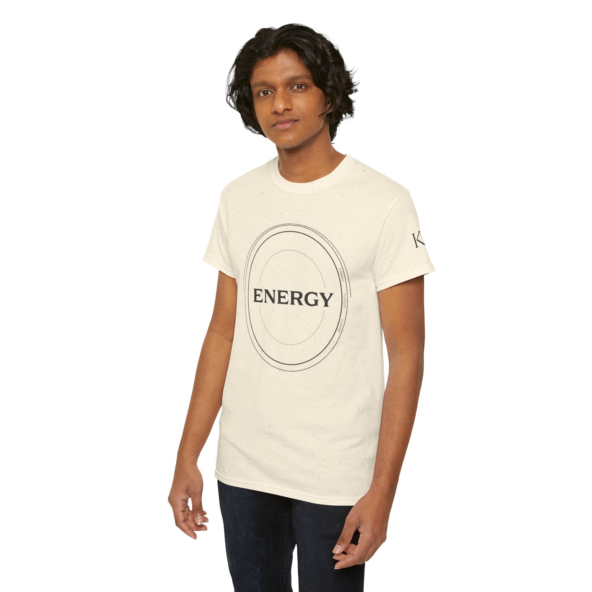 Karmarama 'Karma' Quote "ENERGY RETURNS" Unisex T-Shirt — Inspirational Graphic Tee