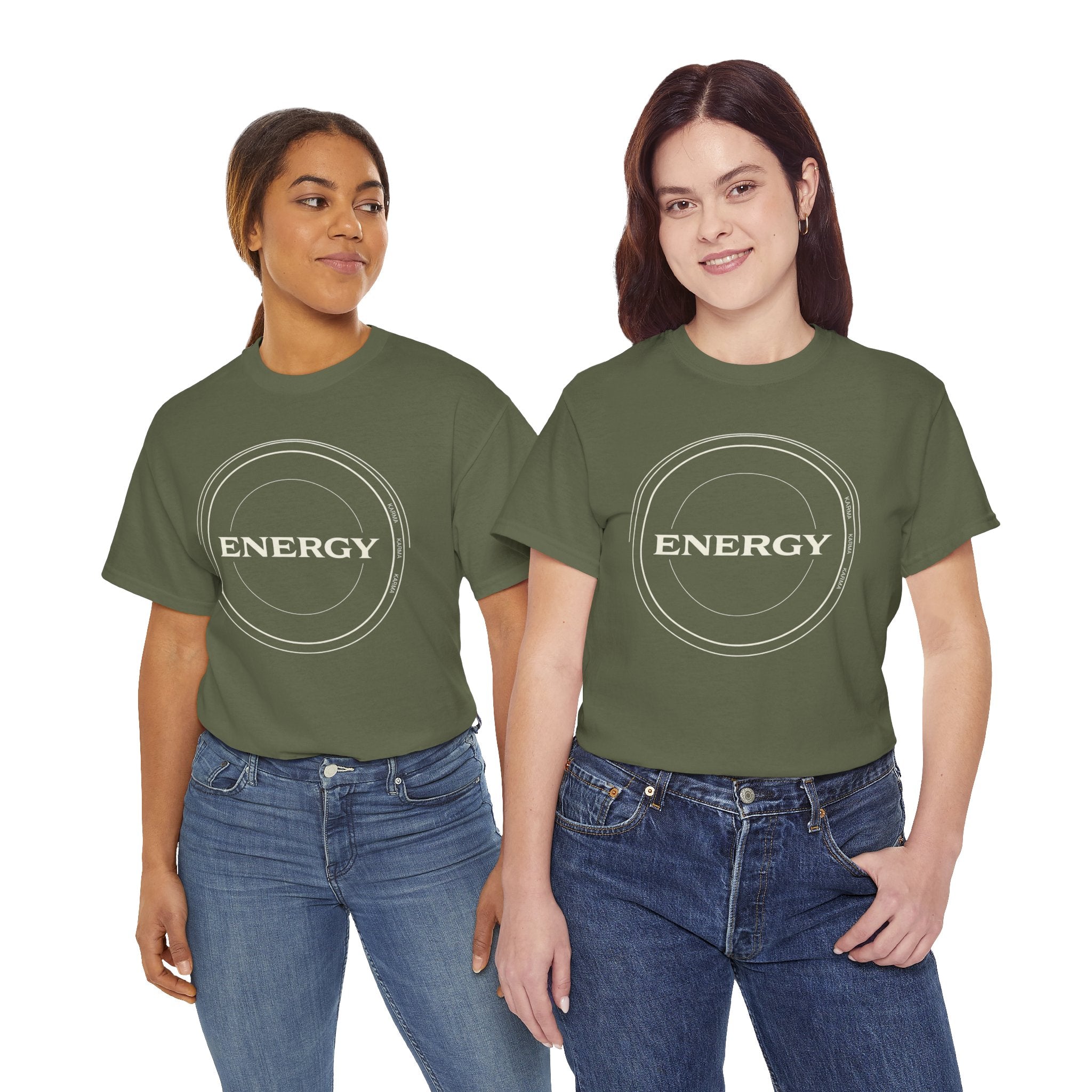 Karmarama 'Karma' Quote "ENERGY RETURNS" Unisex T-Shirt — Inspirational Graphic Tee