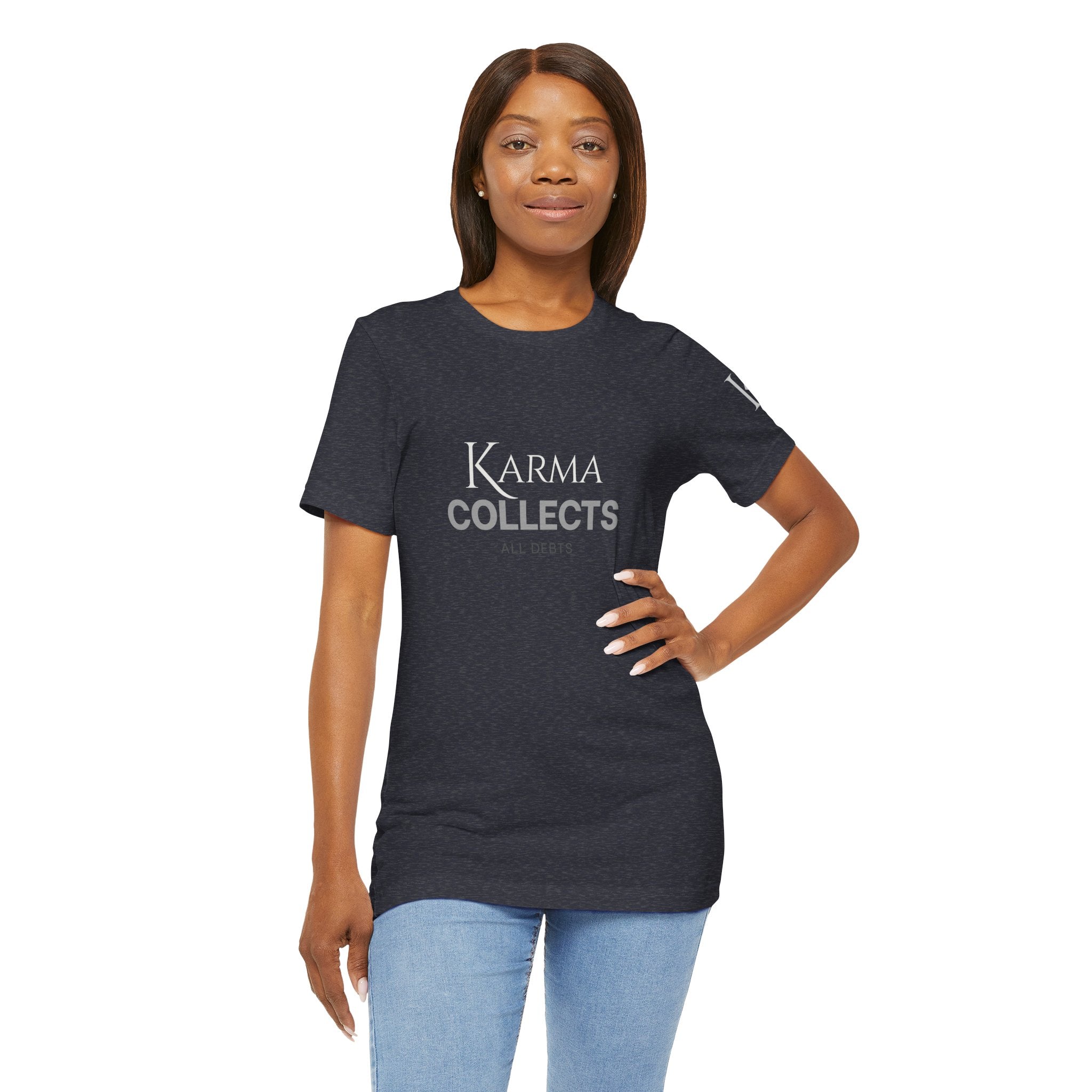 "Karma Collects All Debts" Unisex Tee — Karmarama Graphic T-Shirt