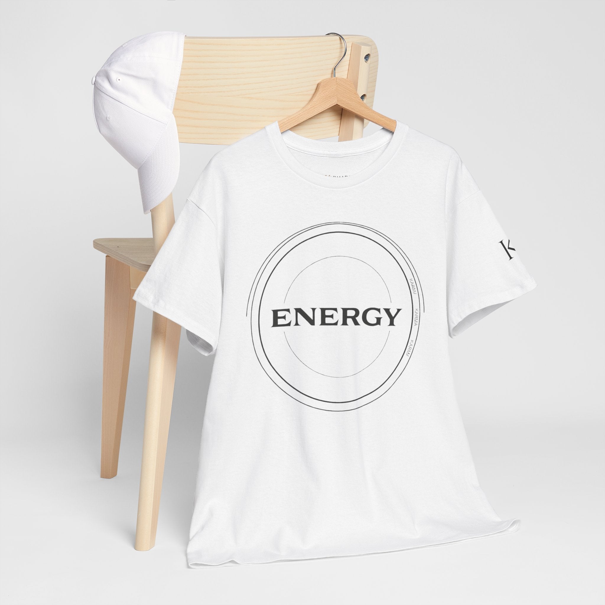 Karmarama 'Karma' Quote "ENERGY RETURNS" Unisex T-Shirt — Inspirational Graphic Tee