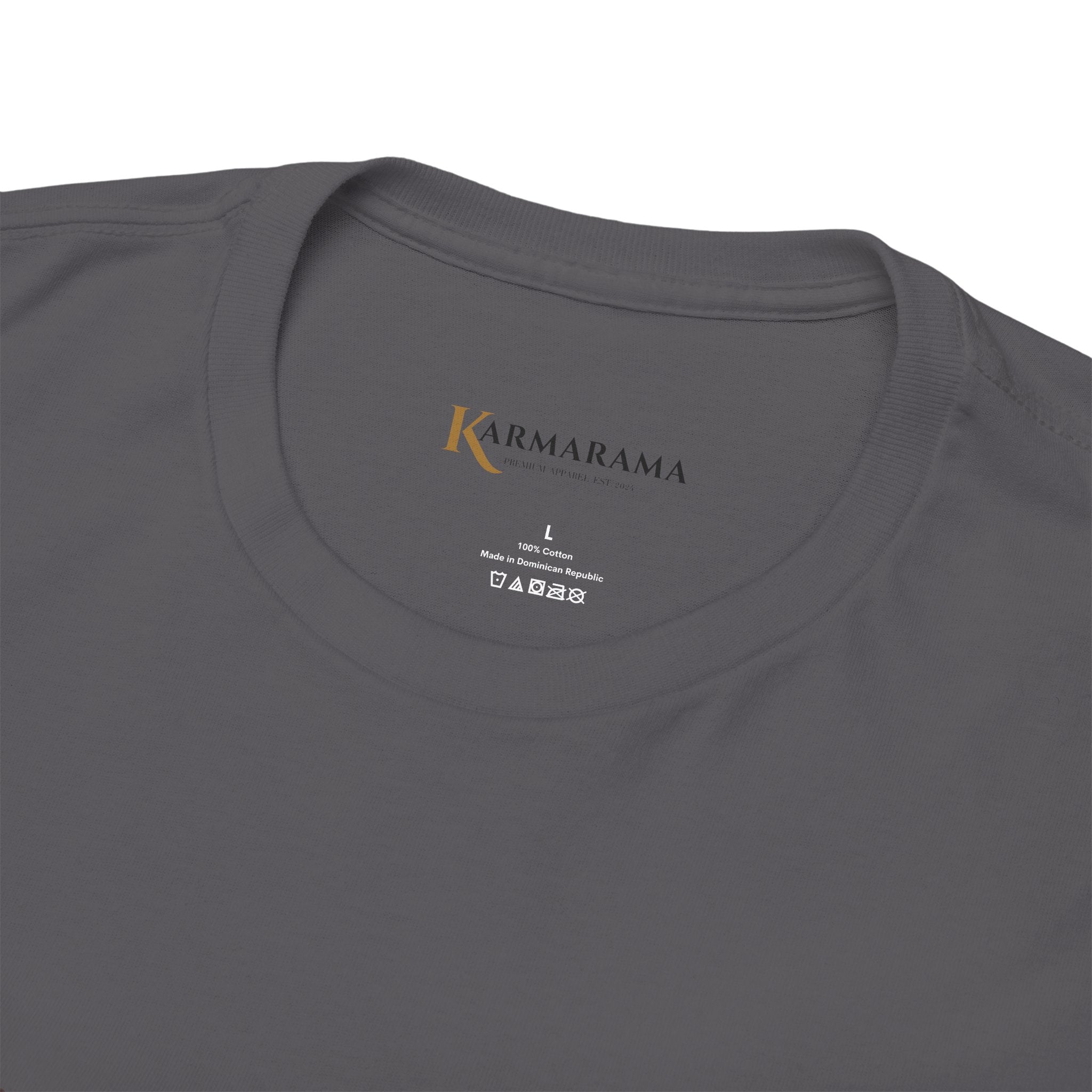 Karma quote "NOTHING IS RANDONM" unisex t-shirt by KARMARAMA. Available in 11 colors and 8 sizes. Premium organic cotton, ethically made. Trust the universe. Nothing is random."