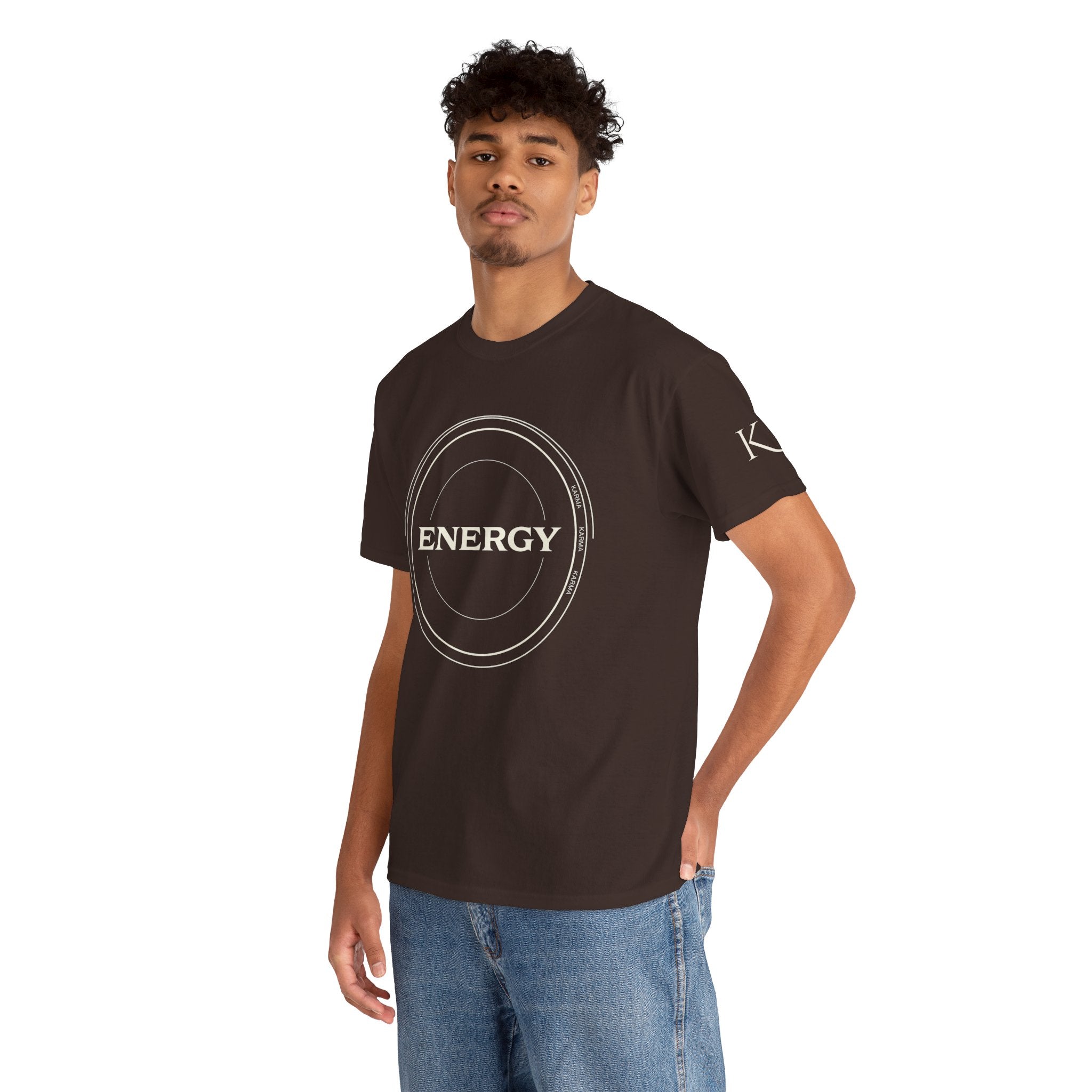 Karmarama 'Karma' Quote "ENERGY RETURNS" Unisex T-Shirt — Inspirational Graphic Tee