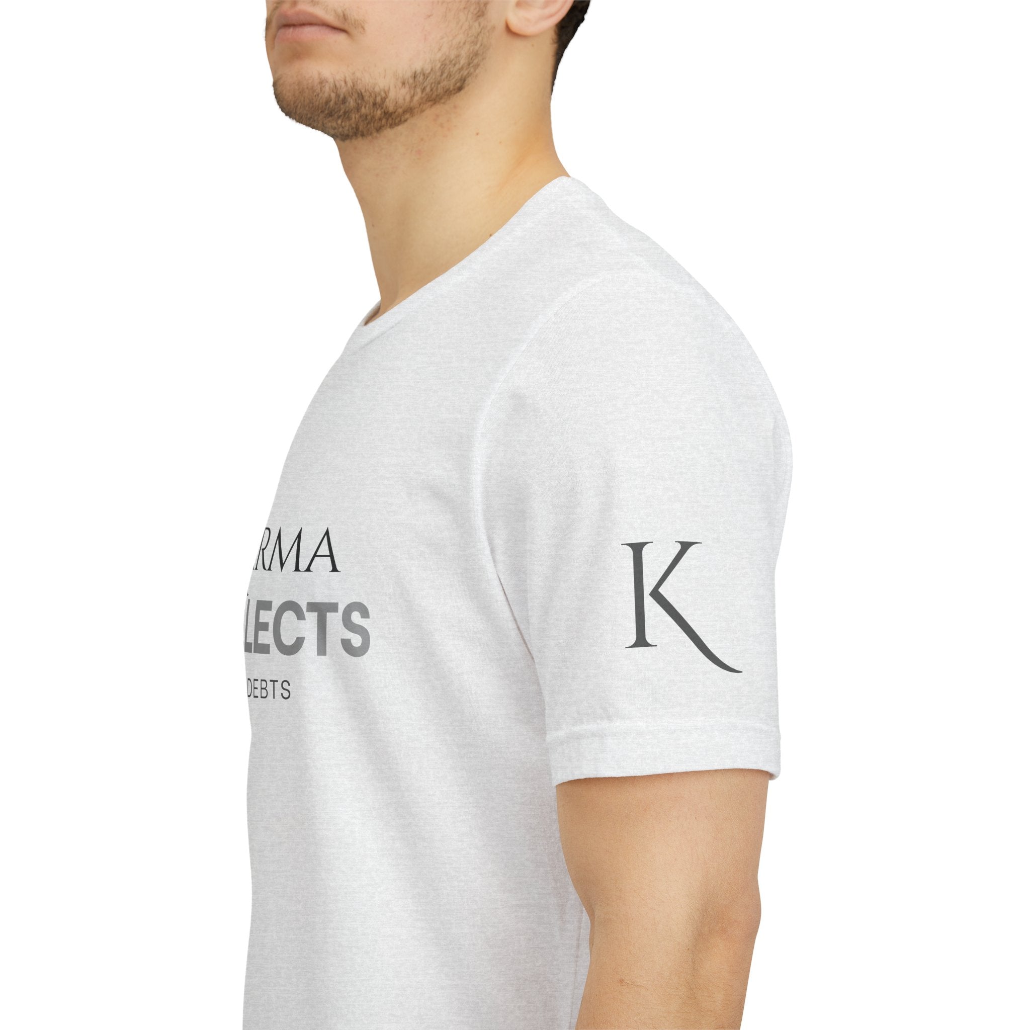 "Karma Collects All Debts" Unisex Tee — Karmarama Graphic T-Shirt