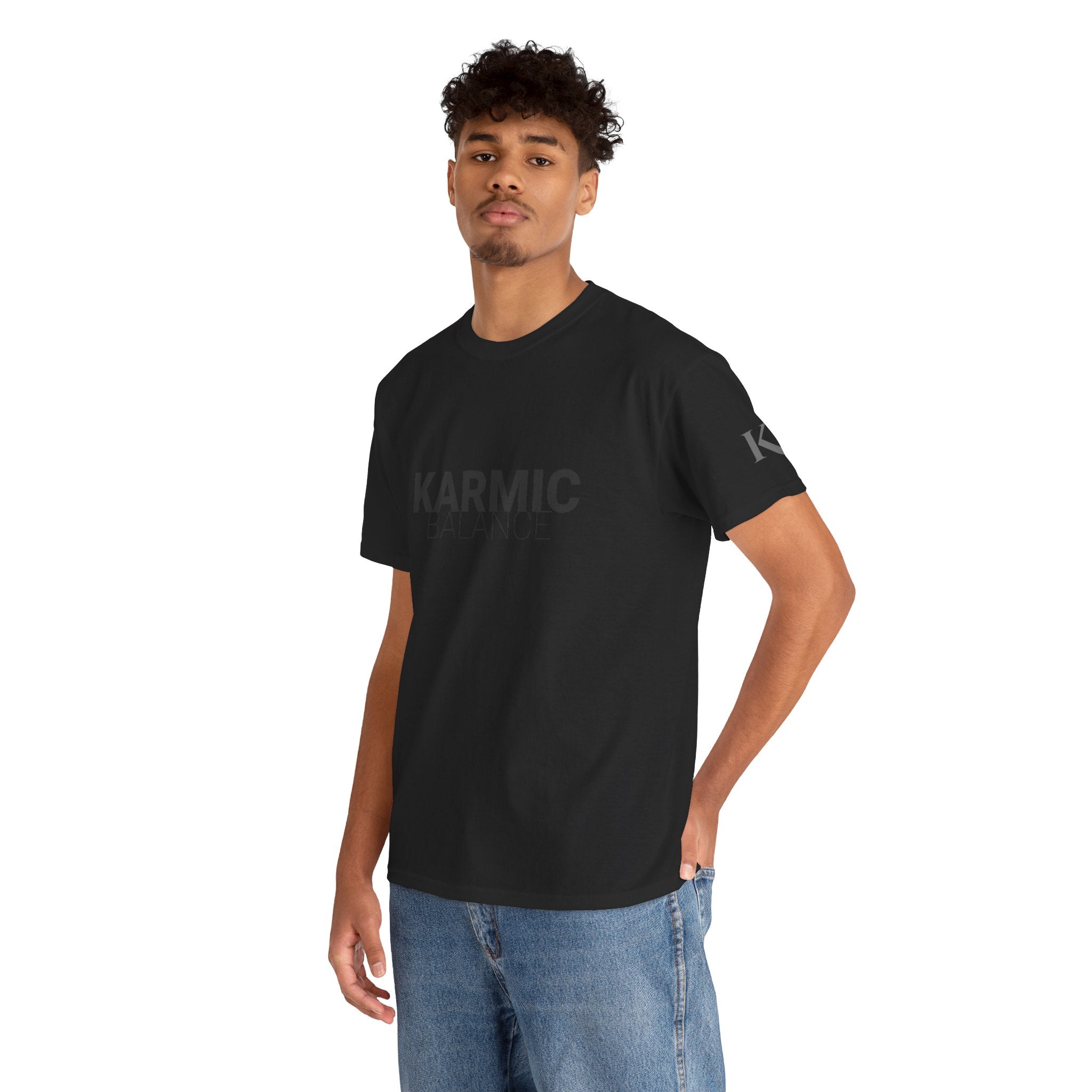 KARMIC Balance Tee — Minimalist Spiritual Graphic T-Shirt