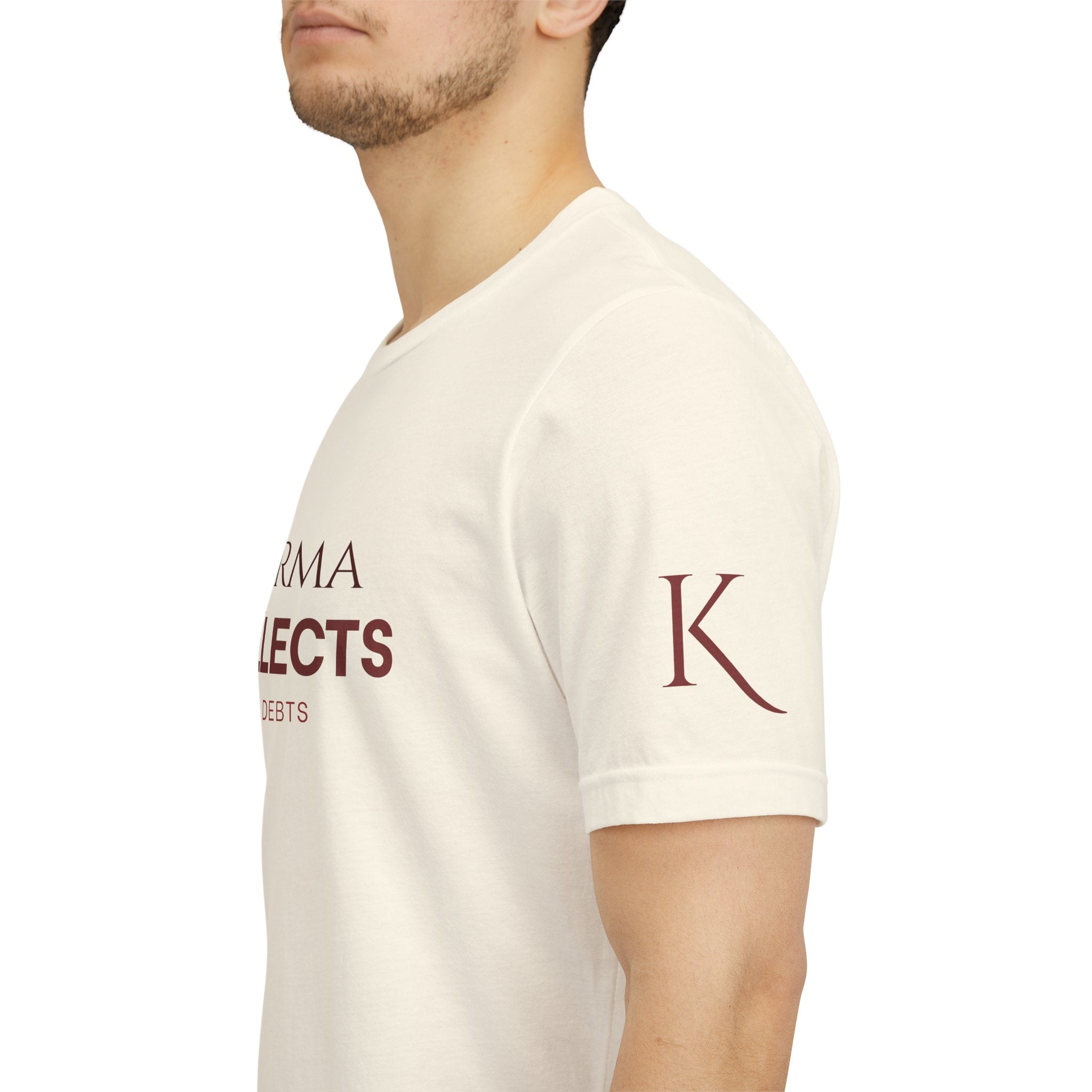 "Karma Collects All Debts" Unisex Tee — Karmarama Graphic T-Shirt