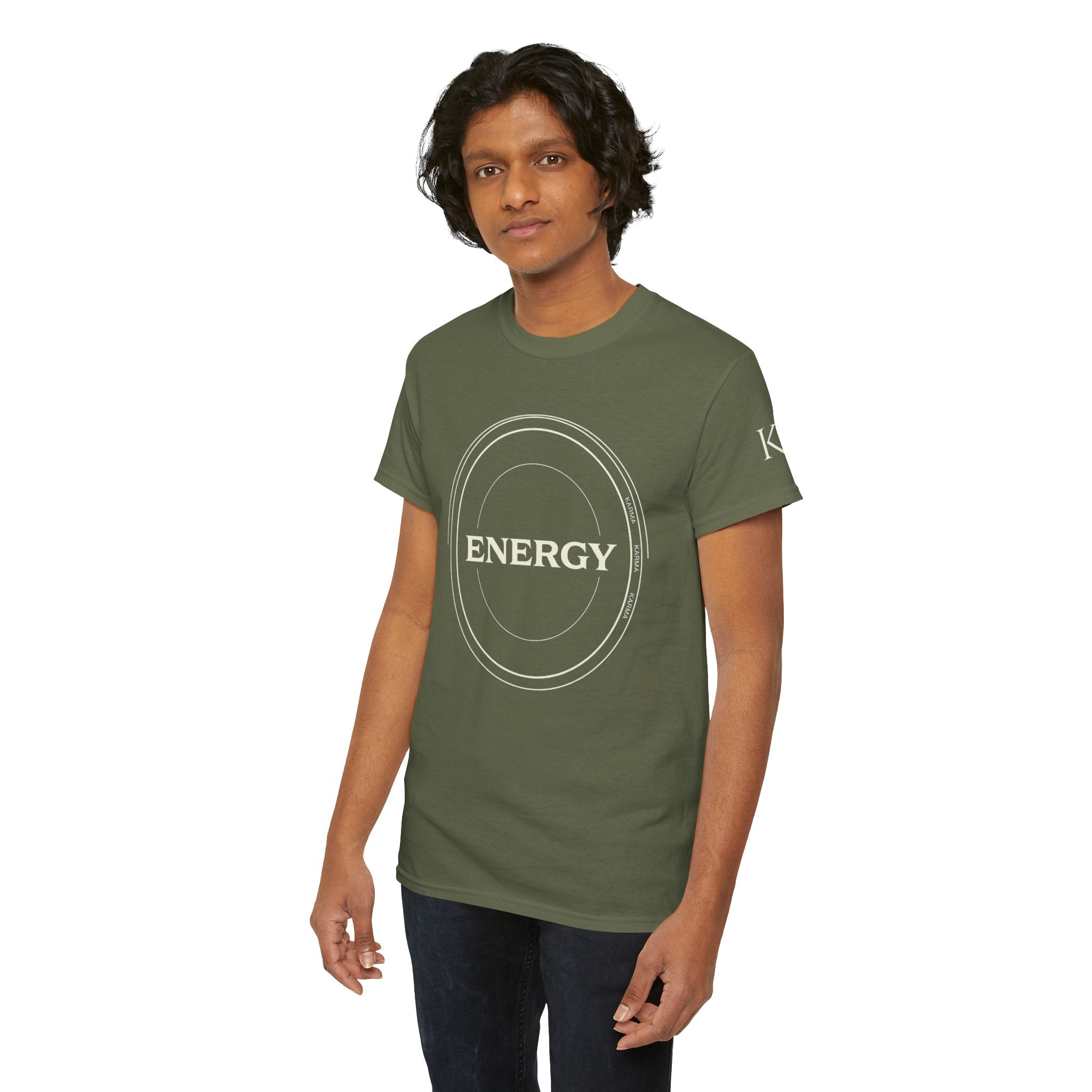 Karmarama 'Karma' Quote "ENERGY RETURNS" Unisex T-Shirt — Inspirational Graphic Tee