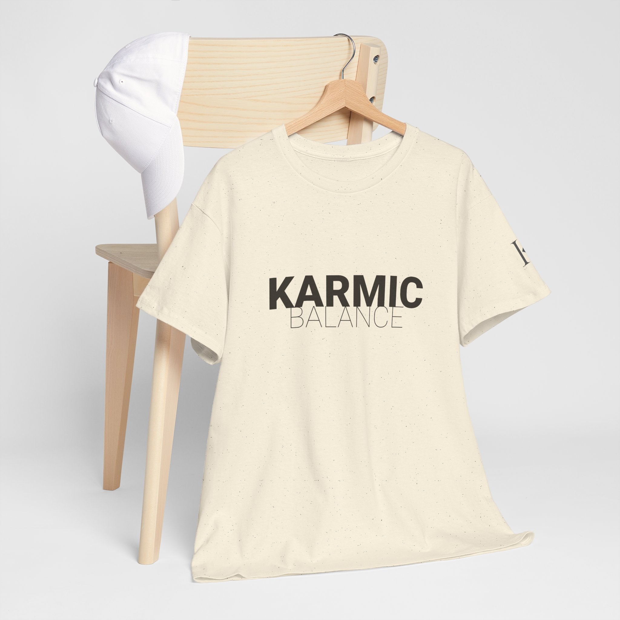 KARMIC Balance Tee — Minimalist Spiritual Graphic T-Shirt