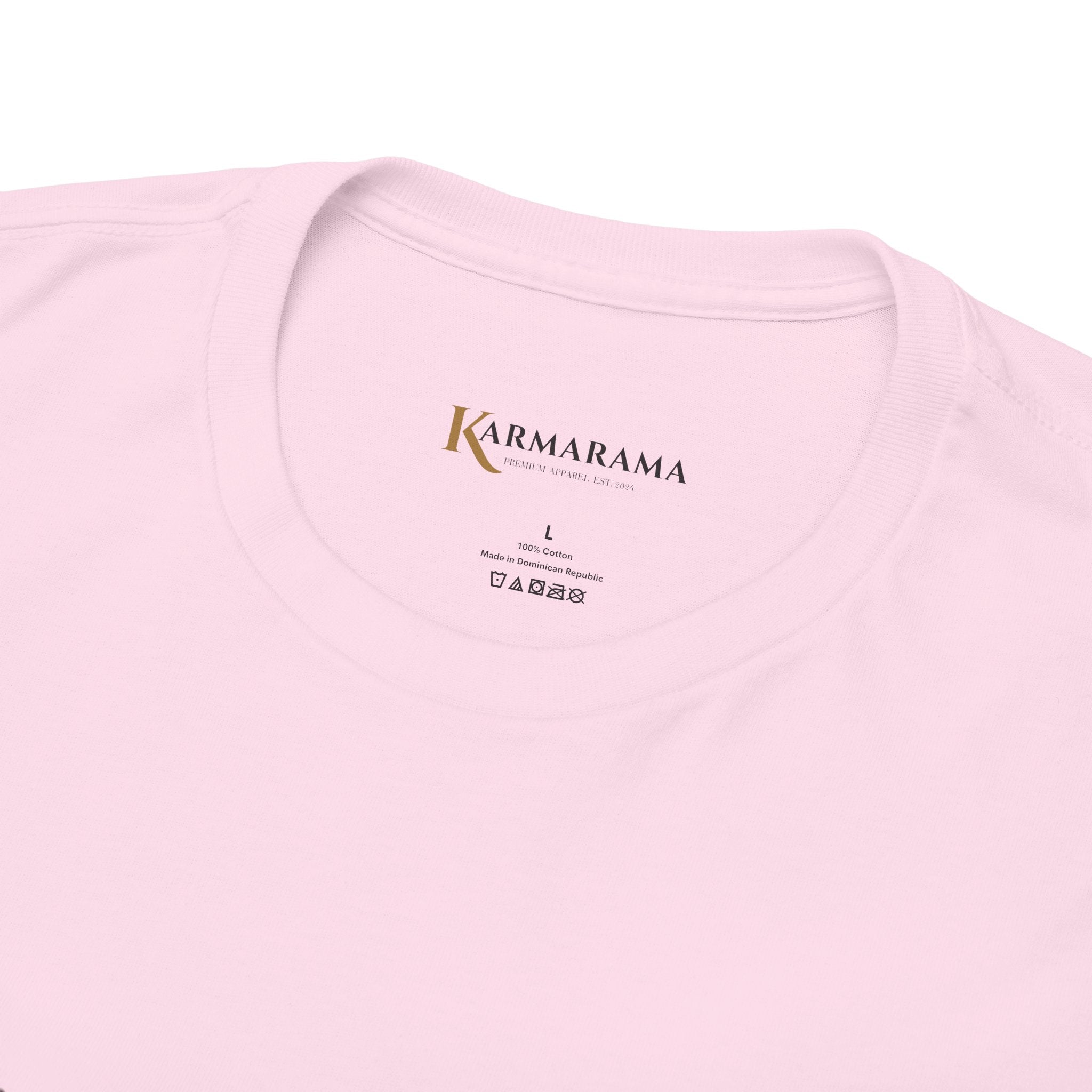 Karma quote "NOTHING IS RANDONM" unisex t-shirt by KARMARAMA. Available in 11 colors and 8 sizes. Premium organic cotton, ethically made. Trust the universe. Nothing is random."