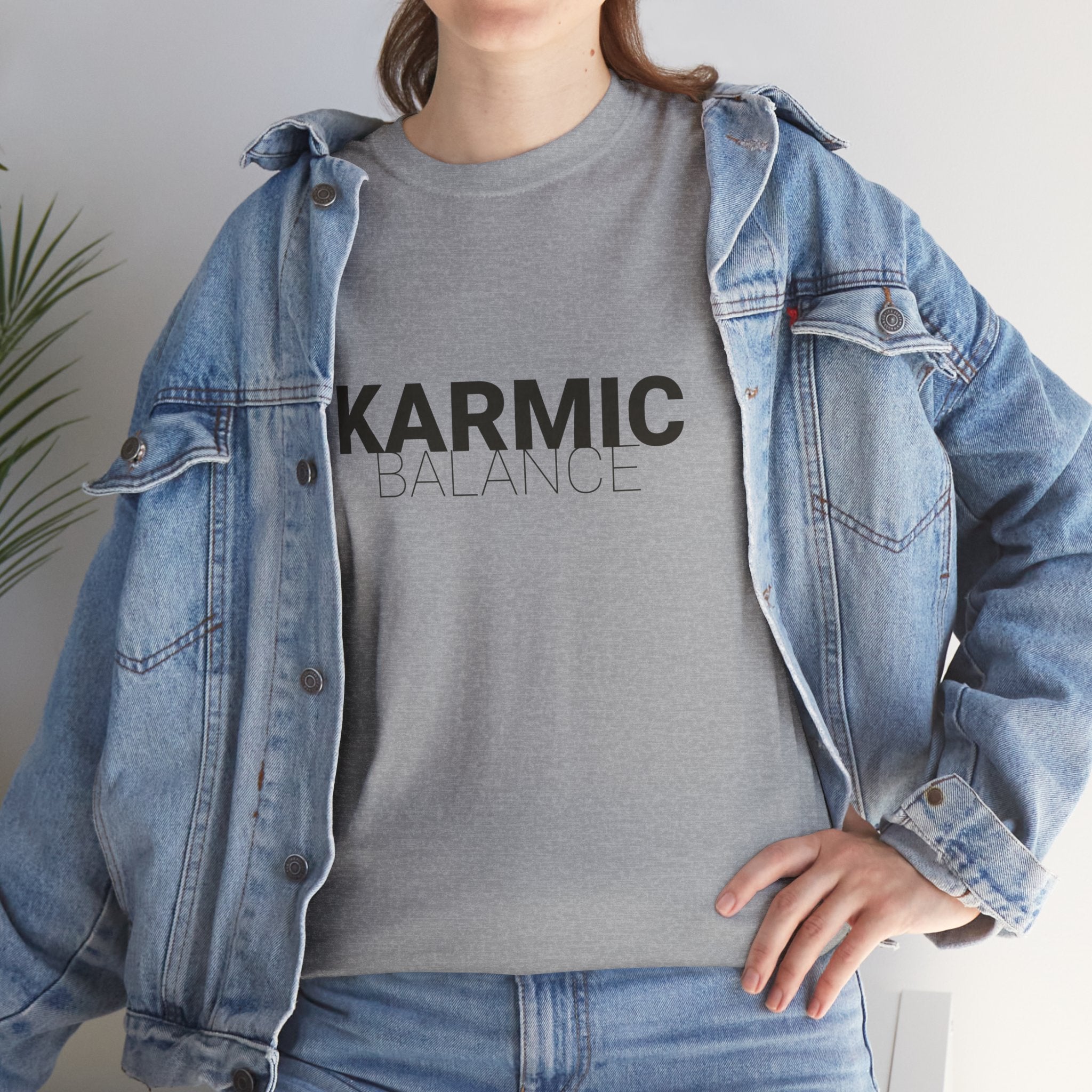 KARMIC Balance Tee — Minimalist Spiritual Graphic T-Shirt
