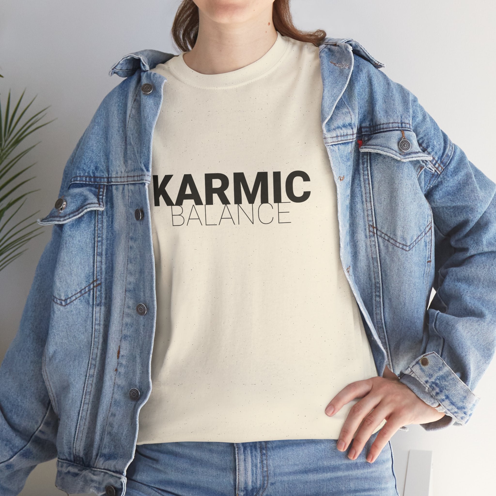 KARMIC Balance Tee — Minimalist Spiritual Graphic T-Shirt